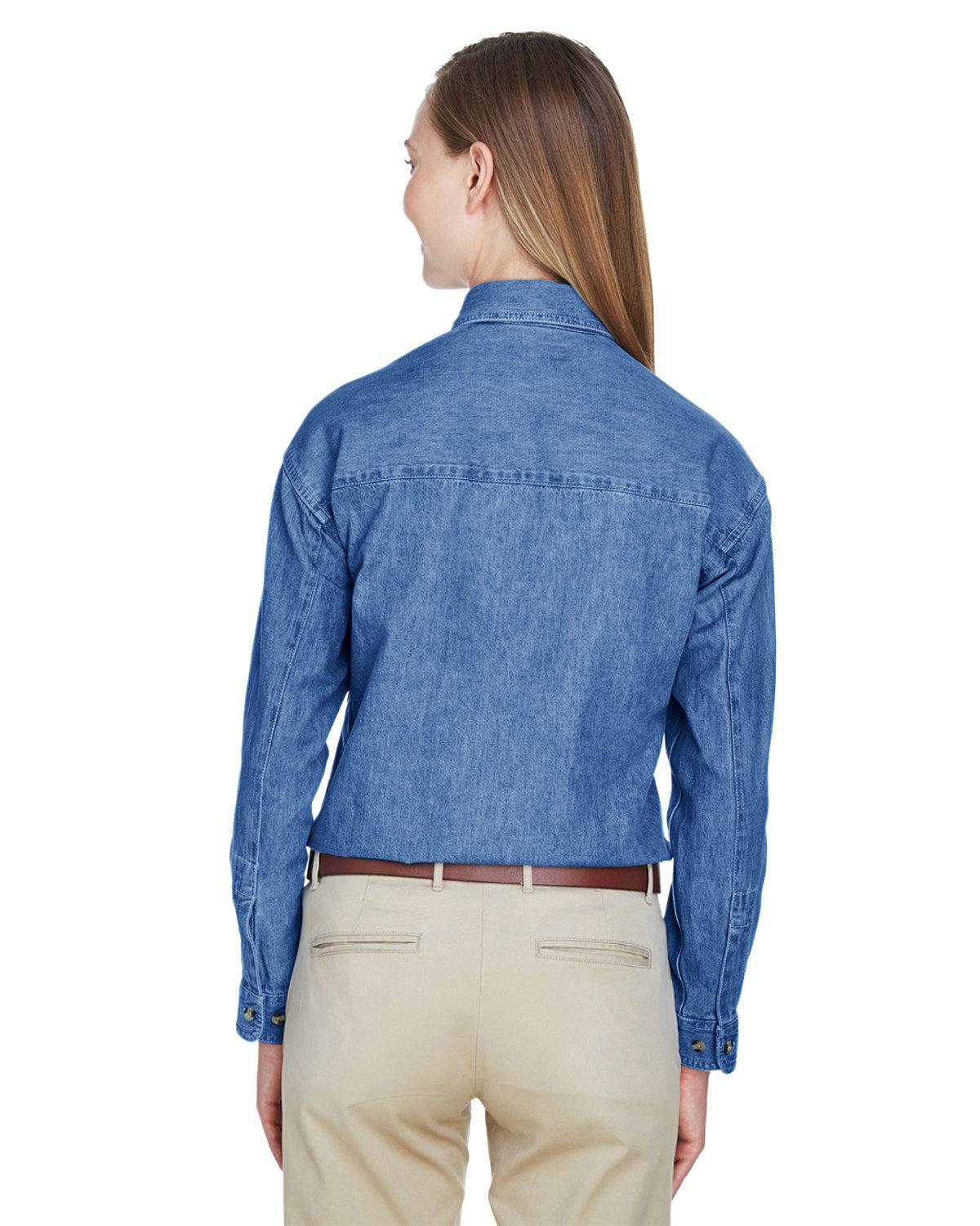 8966 UltraClub Ladies Cypress Denim - Back Image