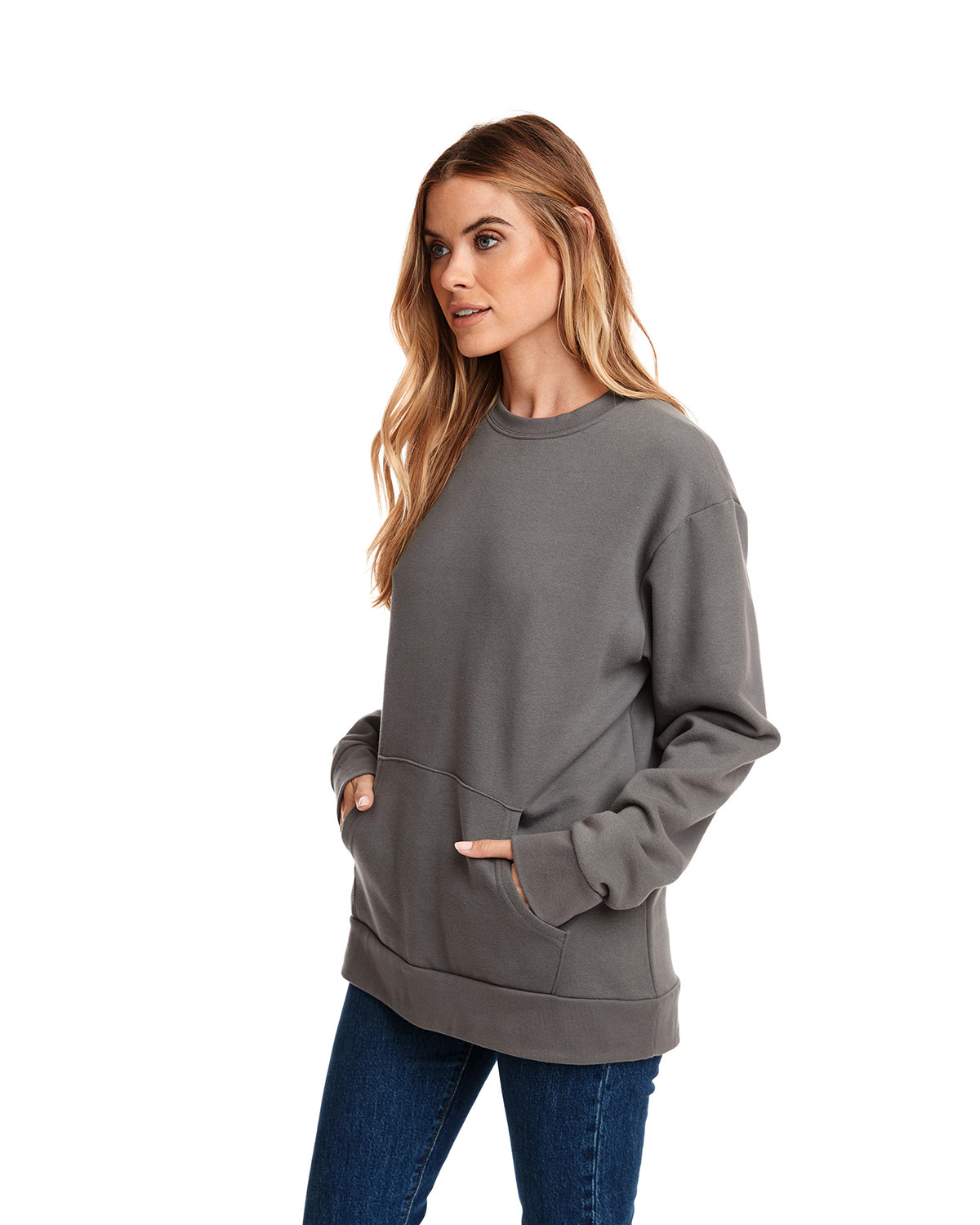 9001 Next Level Unisex Santa Cruz Pocket Sweatshirt - Siide Image