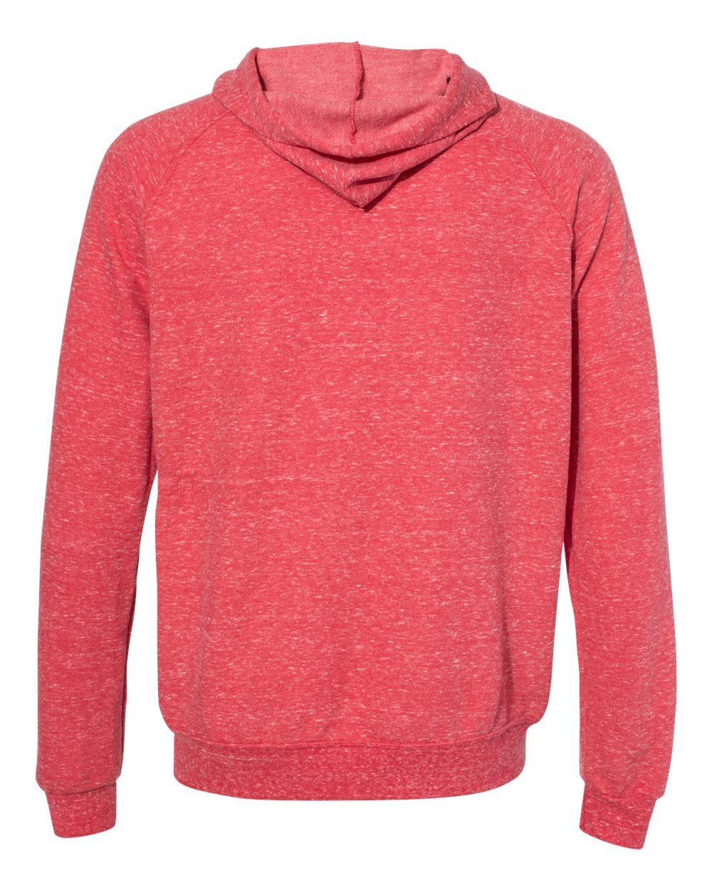 90MR Jerzees Snow Heather French Terry Pullover Hood Sweatshirt - Back Image