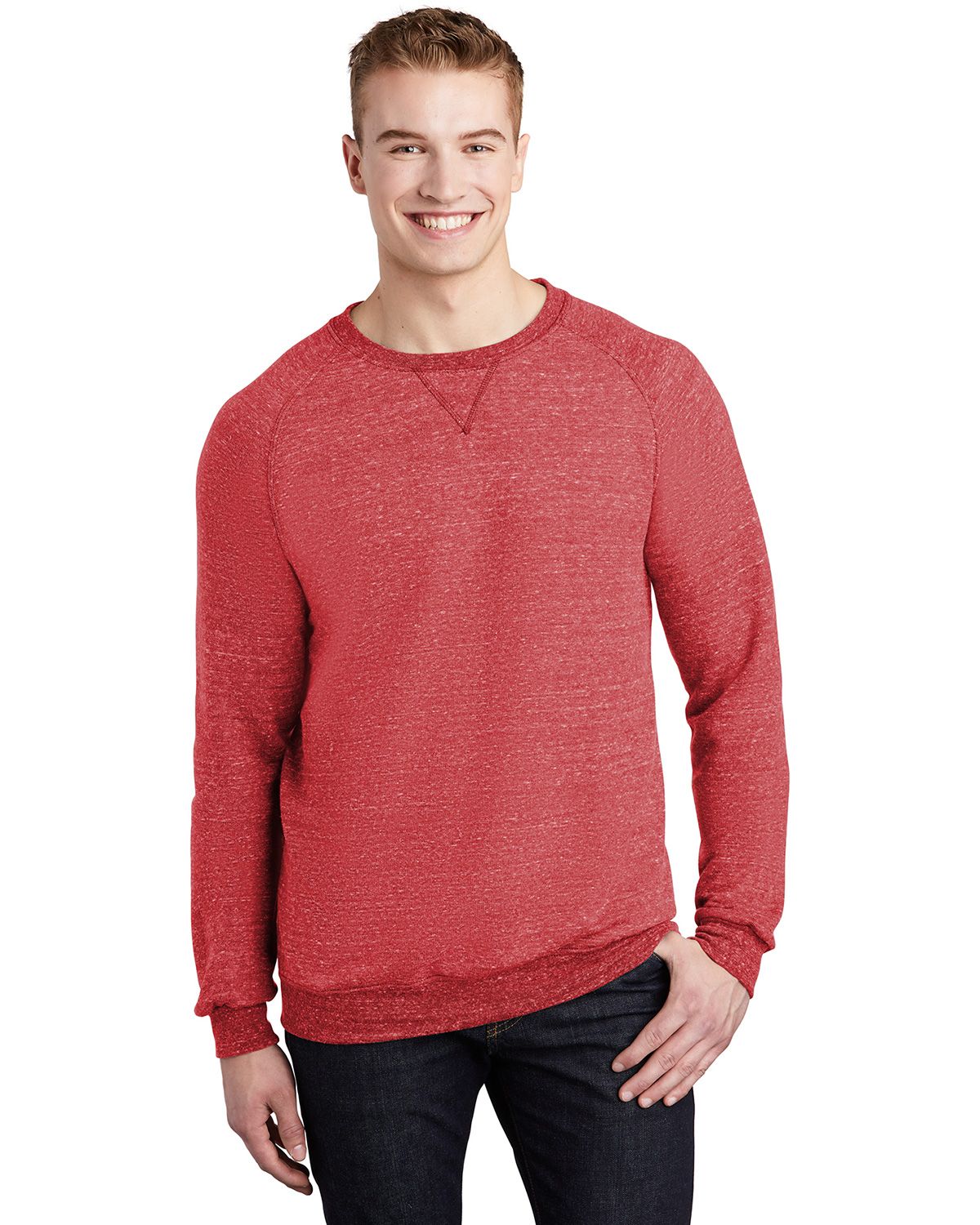 91M Jerzees Snow Heather French Terry Raglan Crew 91M Jerzees Snow Heather French Terry Raglan Crew