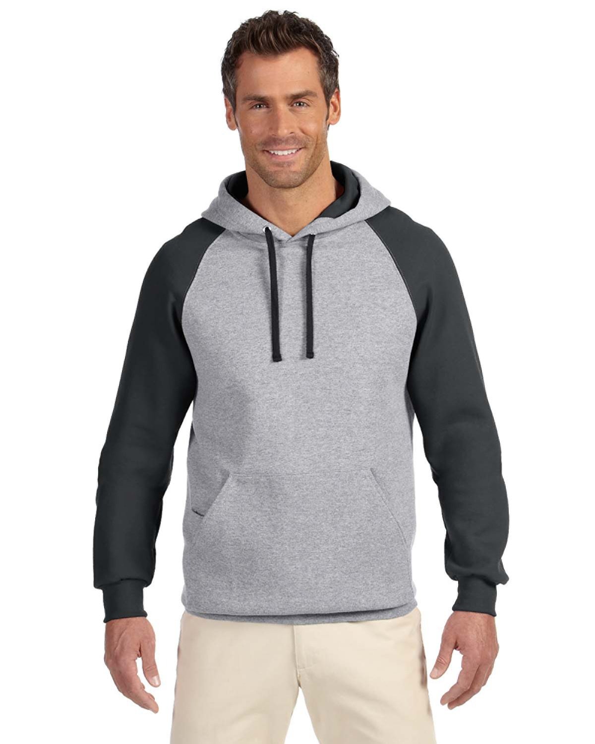 96CR Jerzees Nublend Colorblocked Raglan Hooded Sweatshirt 96CR Jerzees Nublend Colorblocked Raglan Hooded Sweatshirt