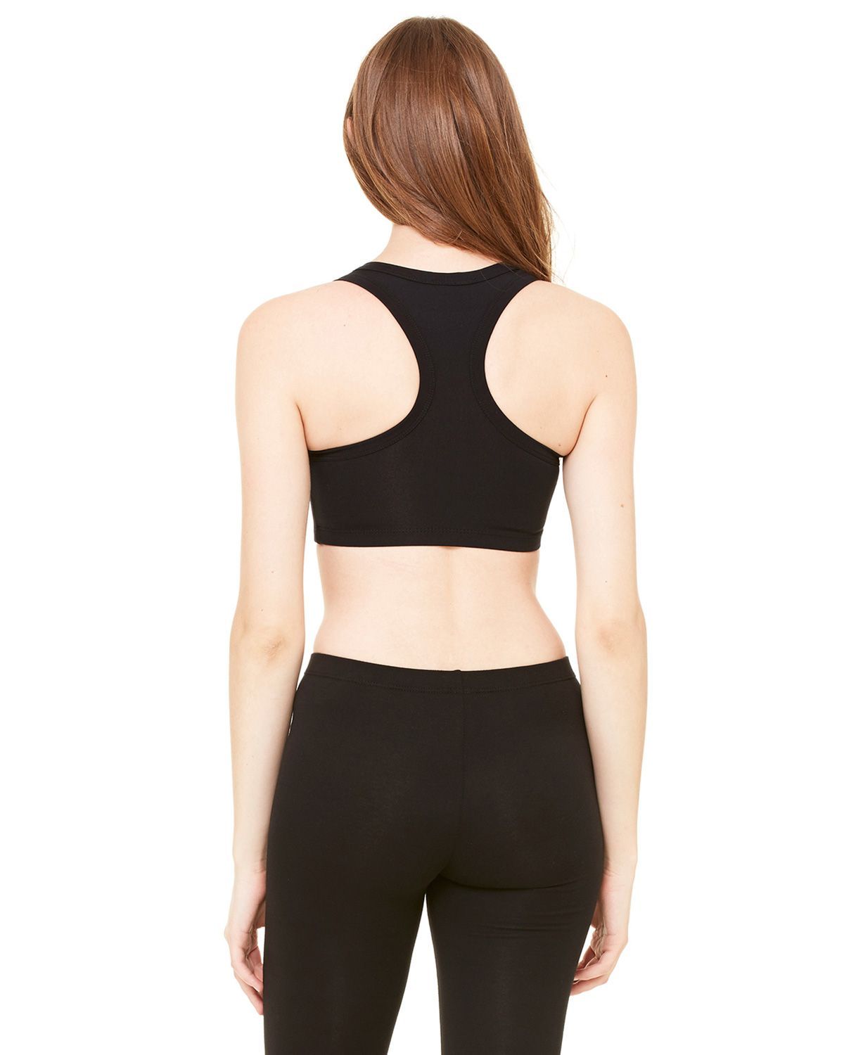 970 Bella + Canvas Womens Nylon Spandex Sports Bra - Back Image