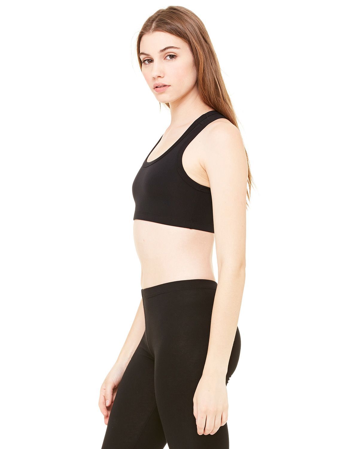 970 Bella + Canvas Womens Nylon Spandex Sports Bra - Siide Image