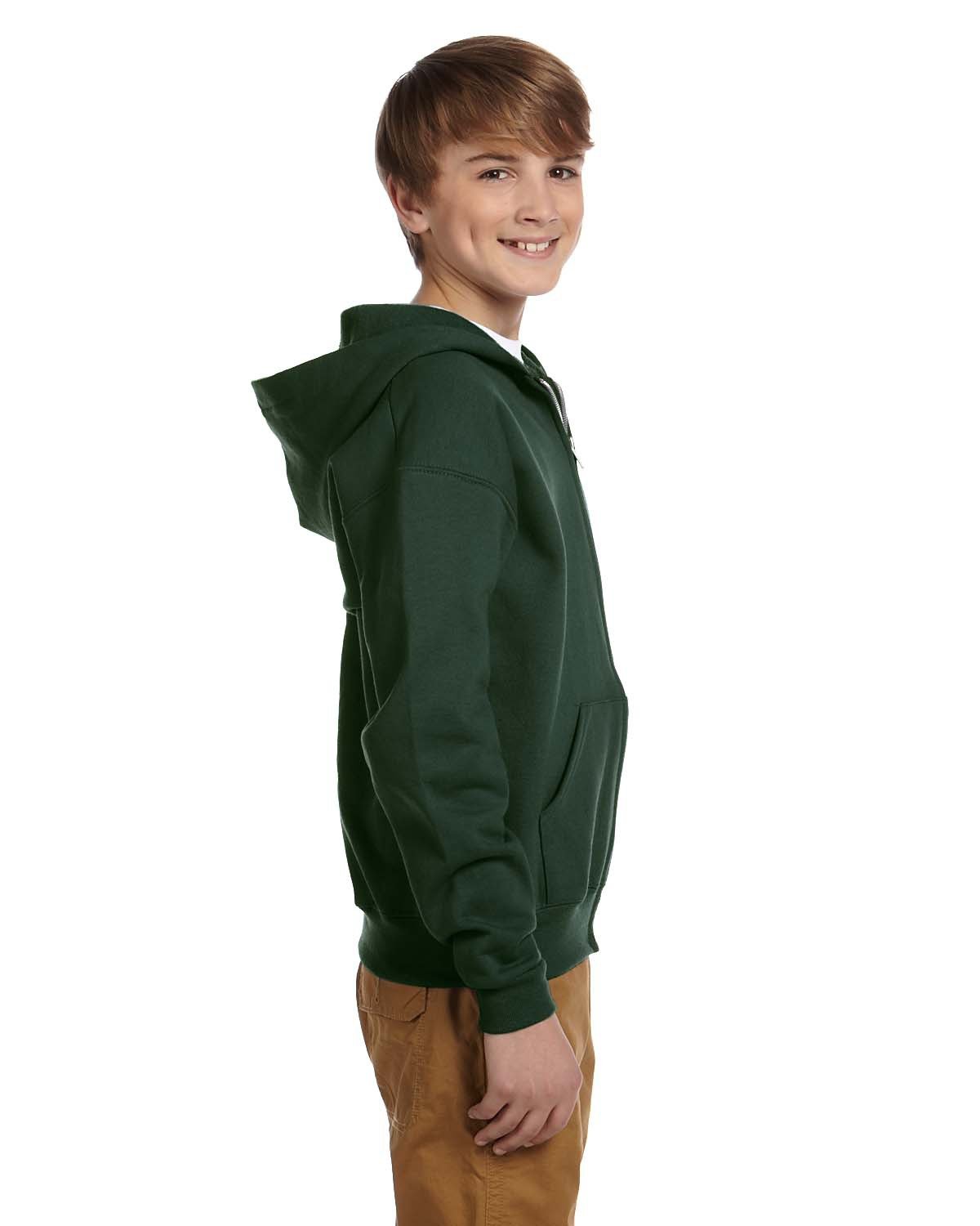 993B Jerzees Youth NuBlend Fleece Full-Zip Hooded Sweatshirt - Siide Image