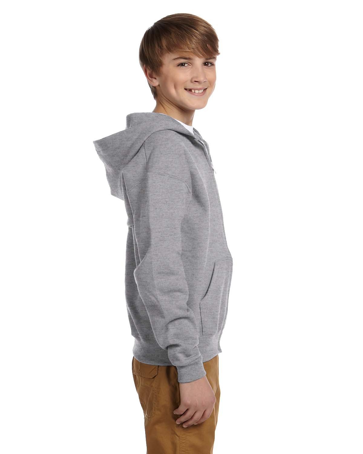 993B Jerzees Youth NuBlend Fleece Full-Zip Hooded Sweatshirt 993B Jerzees Youth NuBlend Fleece Full-Zip Hooded Sweatshirt - Siide Image