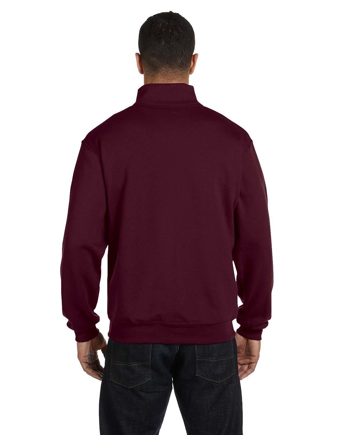 995M Jerzees Men's 1/4-Zip Cadet Collar Sweatshirt - Back Image