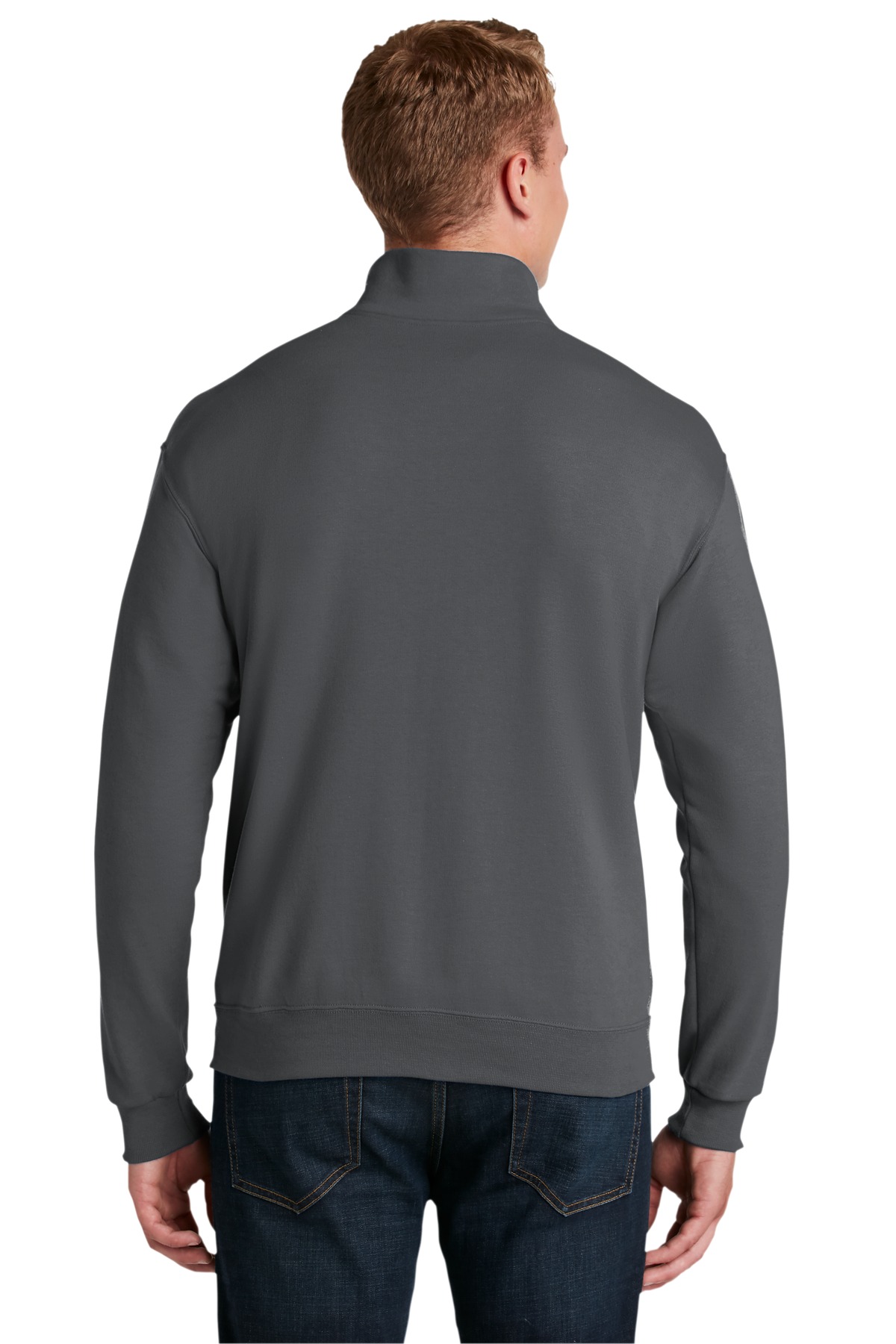 995M Jerzees Men's 1/4-Zip Cadet Collar Sweatshirt - Back Image