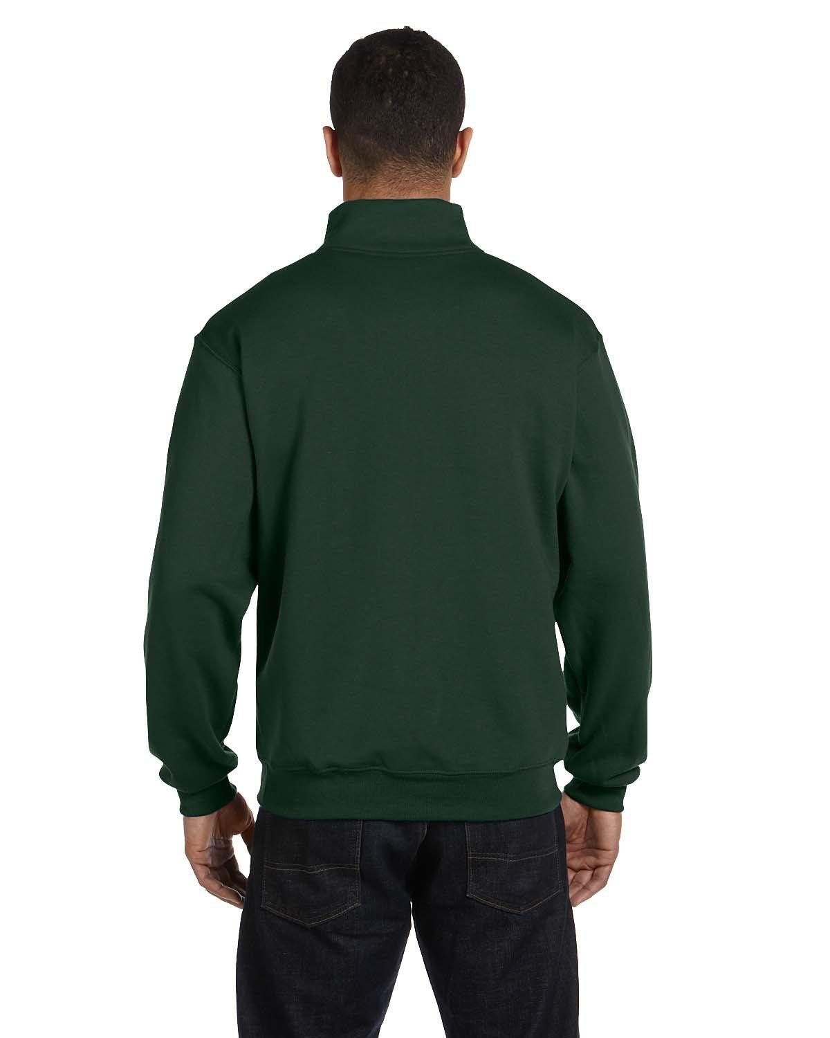 995M Jerzees Men's 1/4-Zip Cadet Collar Sweatshirt - Back Image