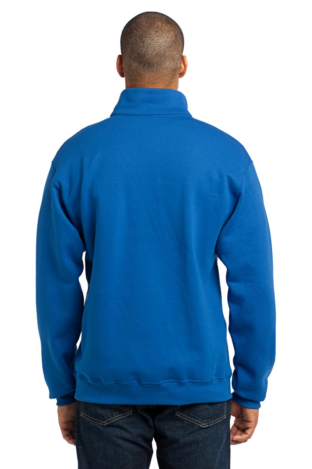 995M Jerzees Men's 1/4-Zip Cadet Collar Sweatshirt - Back Image
