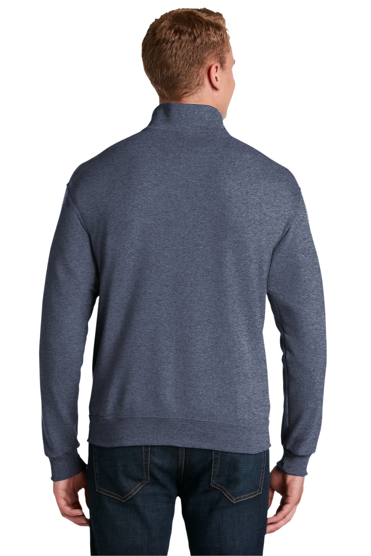 995M Jerzees Men's 1/4-Zip Cadet Collar Sweatshirt - Back Image