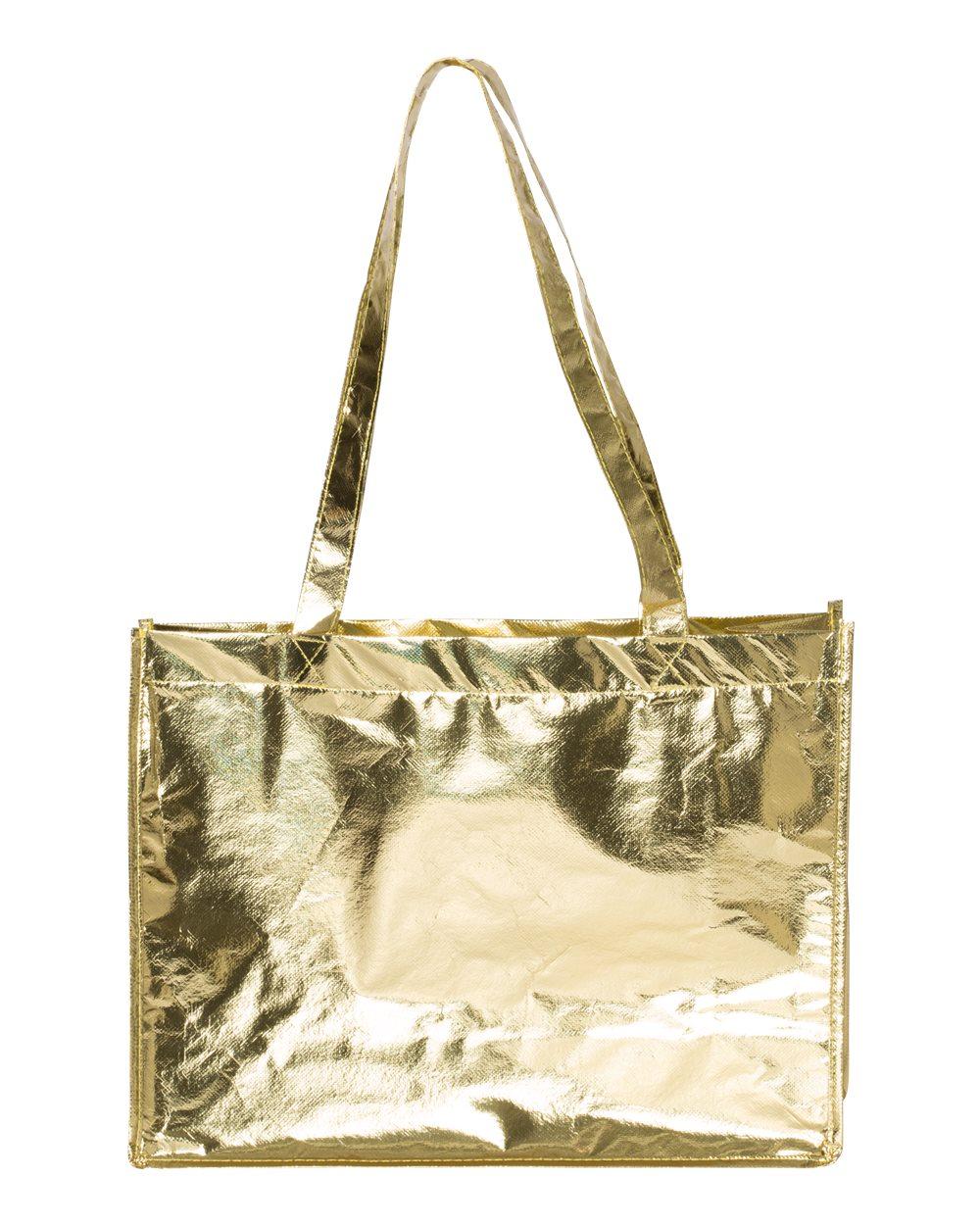 A134M Liberty Bags Metallic Large Tote - Back Image