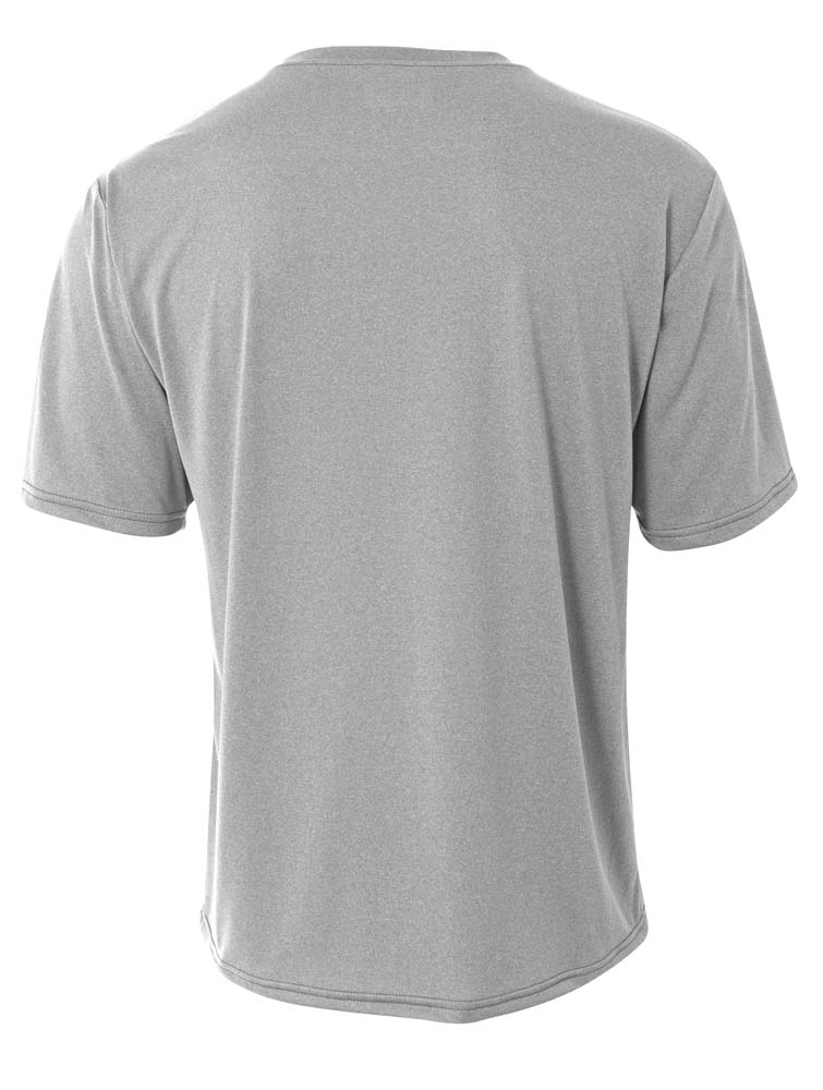 N3381 A4 Adult Topflight Heather Performance T-Shirt - Back Image
