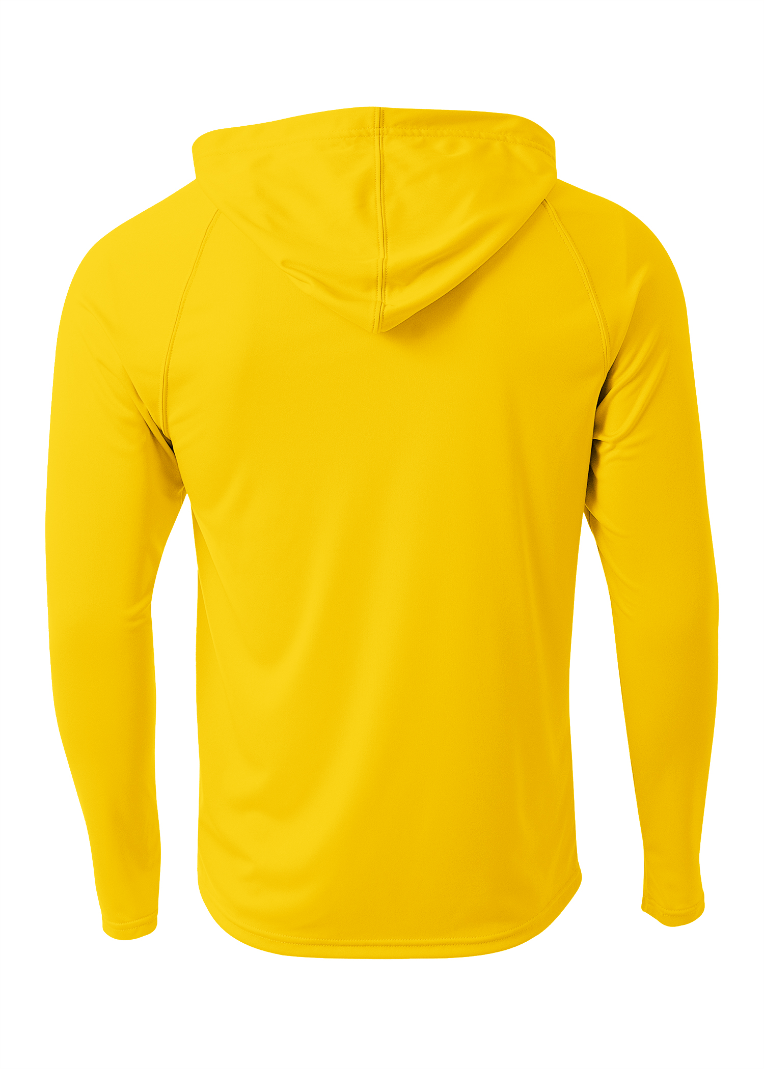 N3409 A4 Cooling Performance Hooded Long Sleeve T-Shirt - Back Image