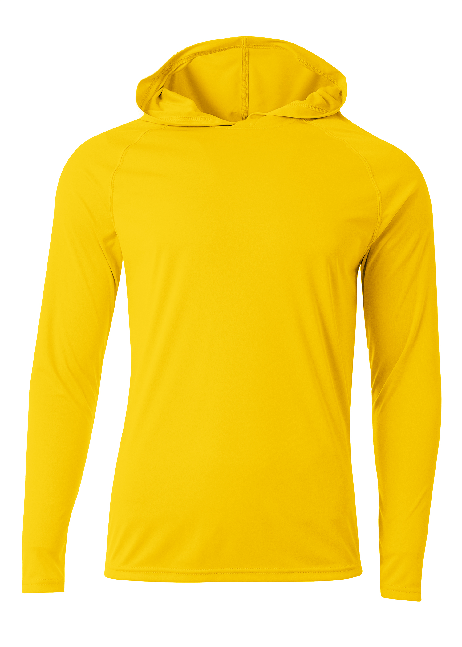 N3409 A4 Cooling Performance Hooded Long Sleeve T-Shirt