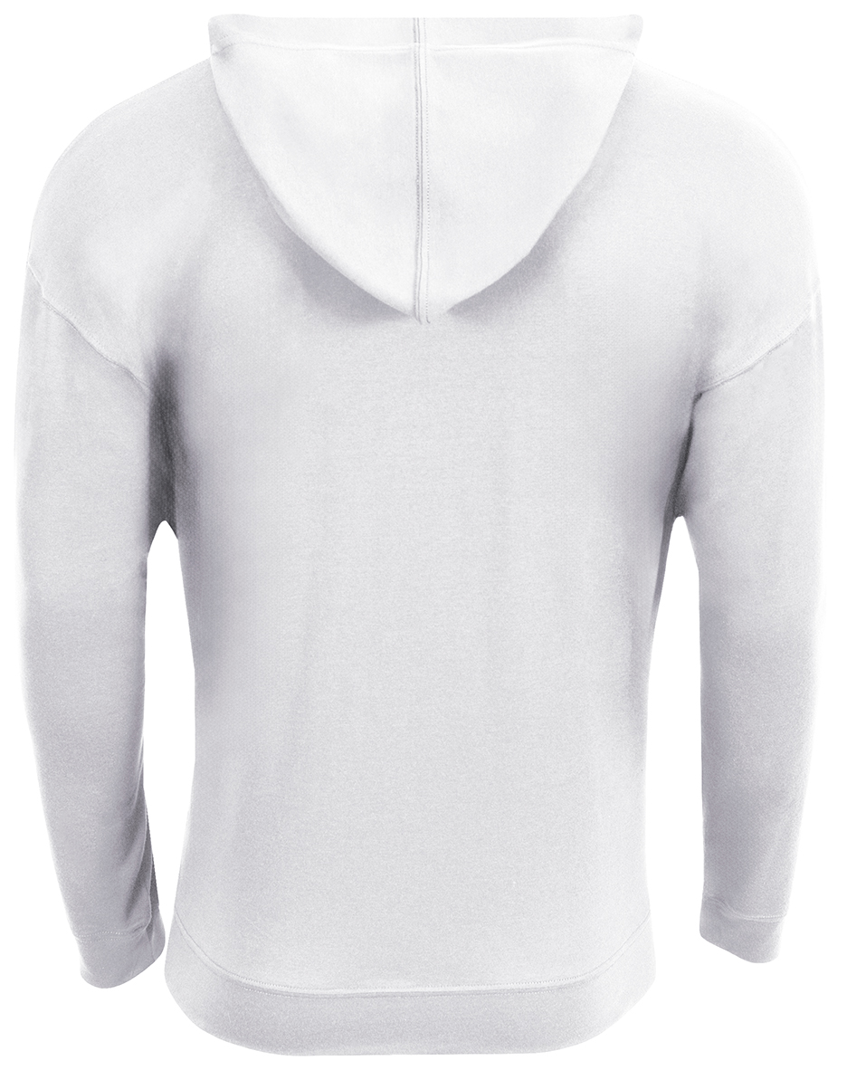N3528 A4 Softek Long Sleeve Hooded Tee - Back Image