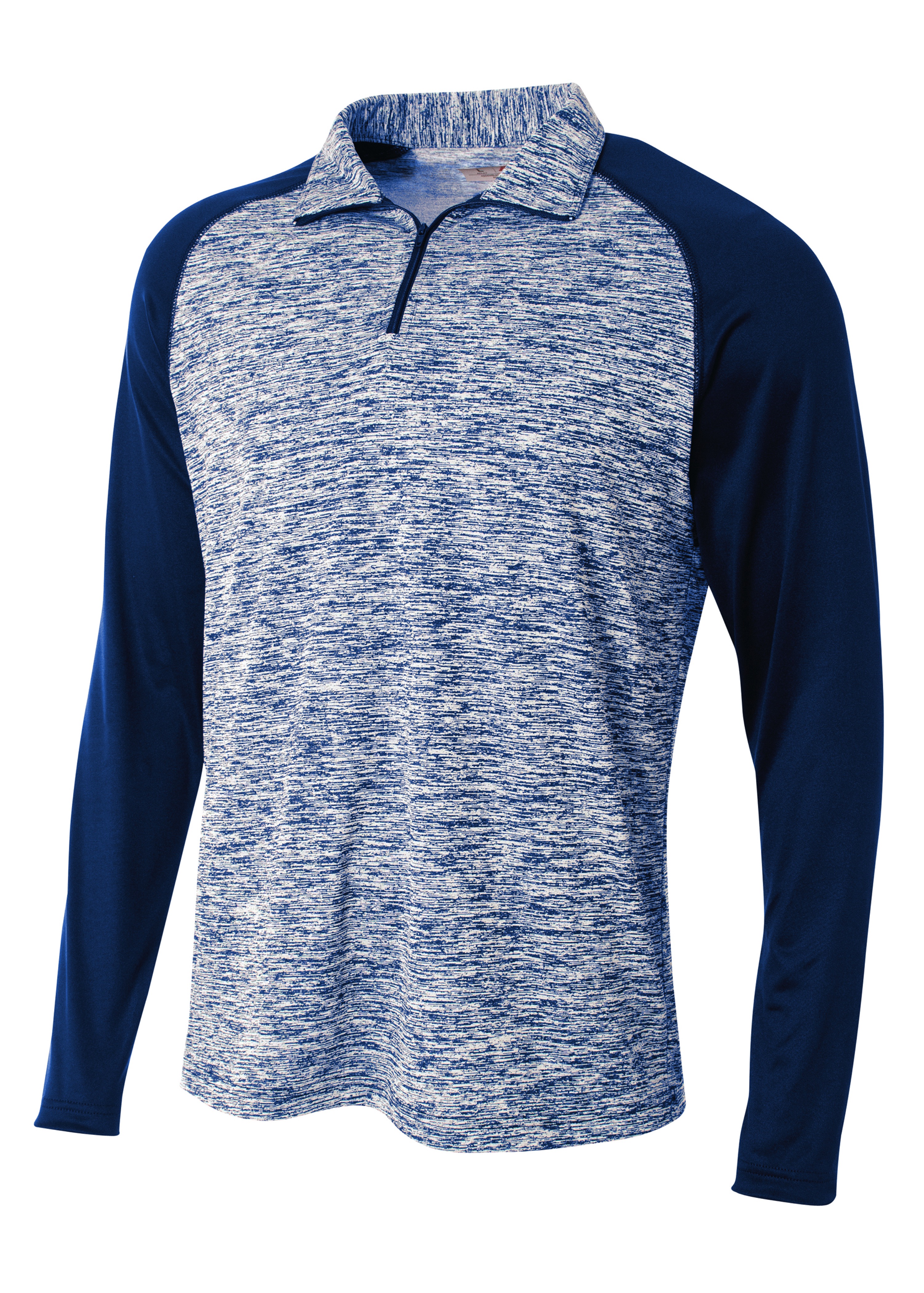N4249 A4 Adult Space-Dye 1/4 Zip with Contrast Sleeve N4249 A4 Adult Space-Dye 1/4 Zip with Contrast Sleeve