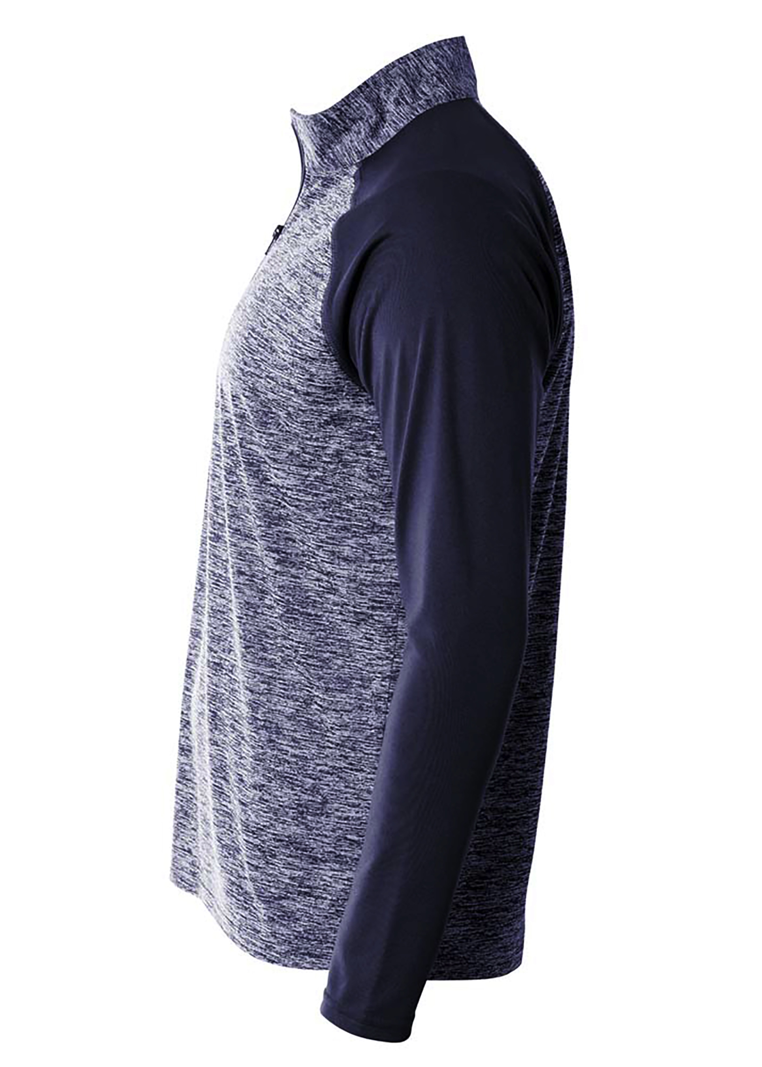 N4249 A4 Adult Space-Dye 1/4 Zip with Contrast Sleeve N4249 A4 Adult Space-Dye 1/4 Zip with Contrast Sleeve - Siide Image