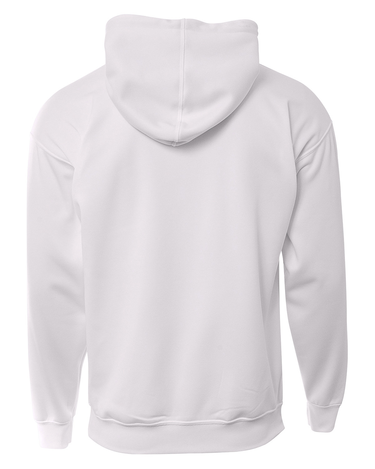 N4279 A4 Mens Sprint Tech Fleece Hooded Sweatshirt - Back Image