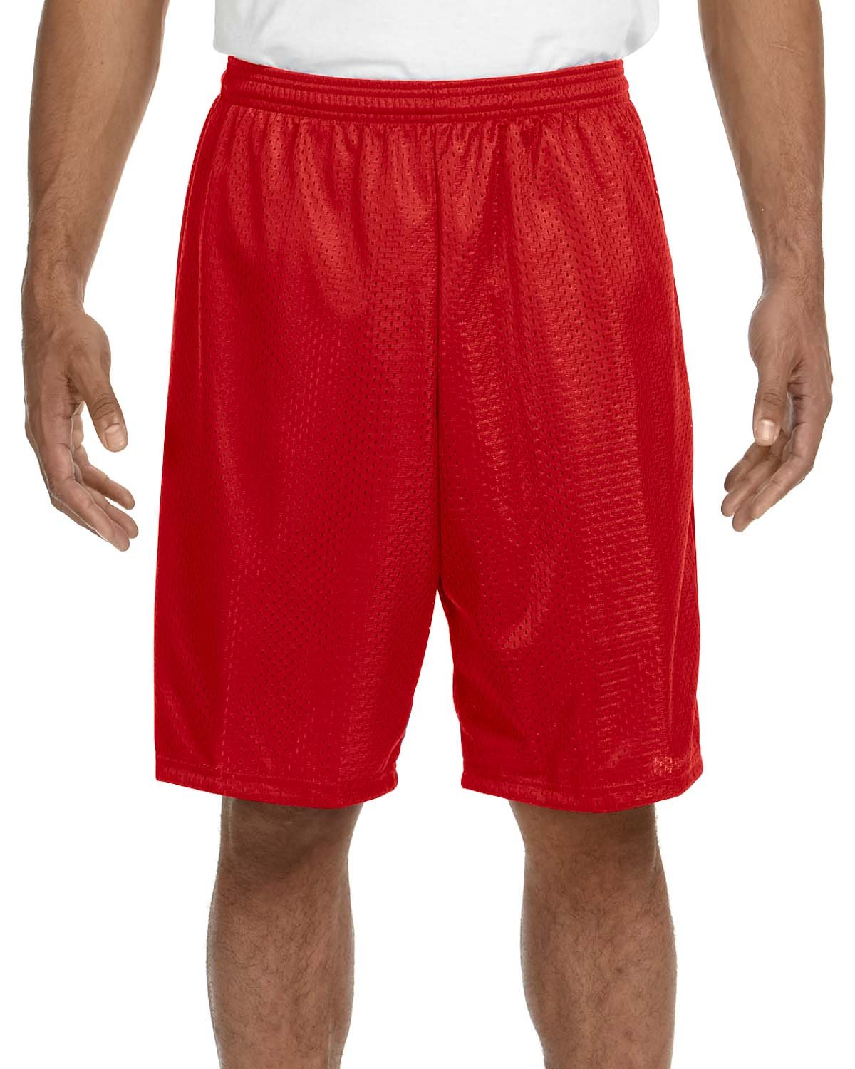 N5296 A4 Men's Tricot-Lined 9 Mesh Shorts