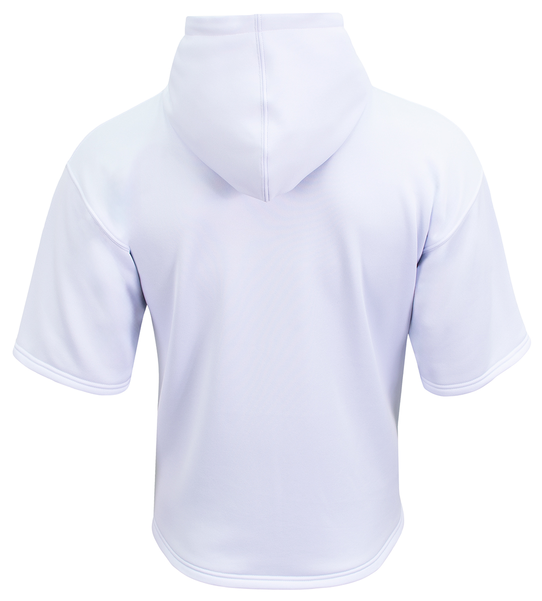 NB4281 A4 Youth Sprint Short Sleeve Fleece Hoodie - Back Image