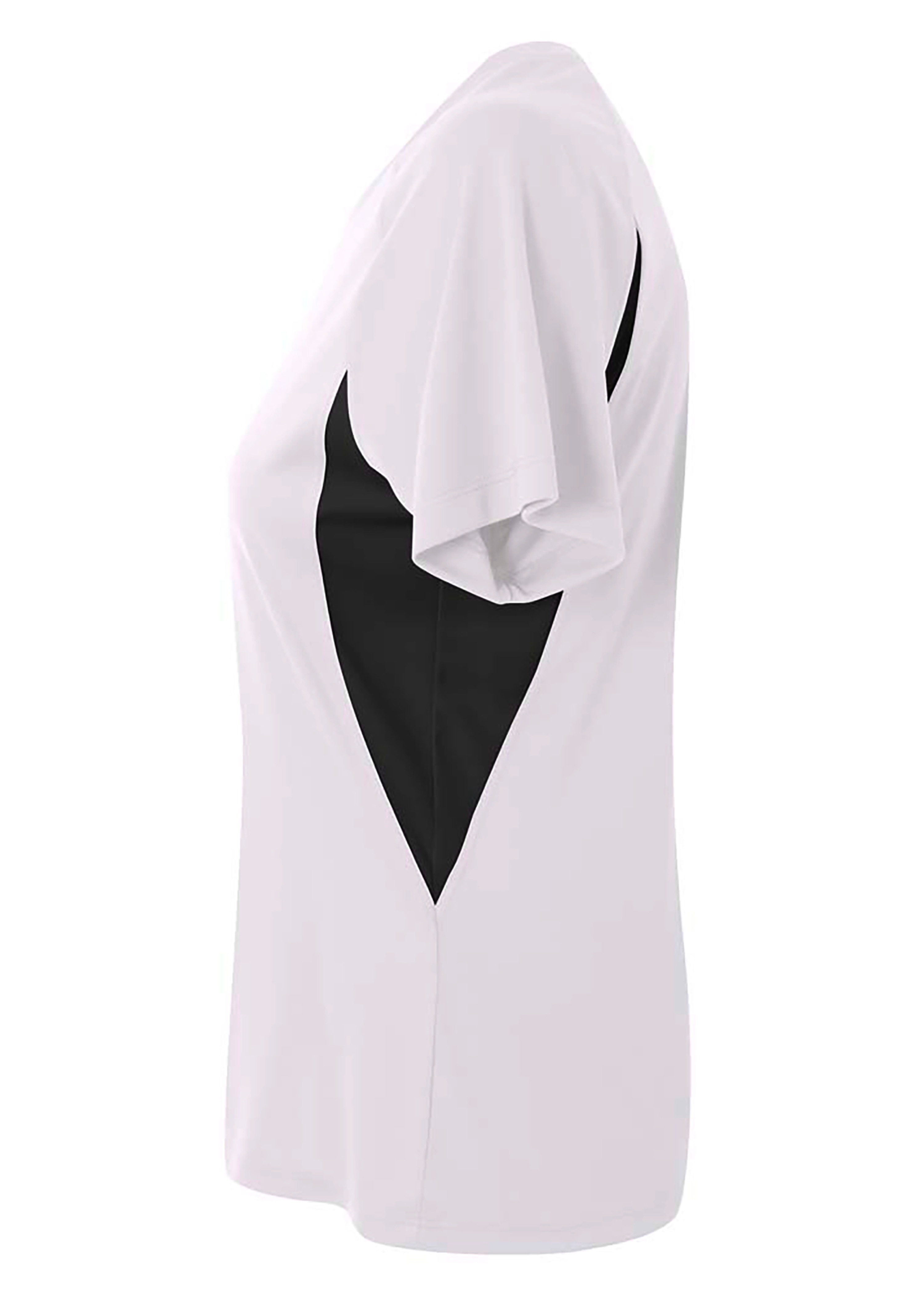 NW3223 A4 Ladies Color Block Performance V-Neck T-Shirt - Siide Image