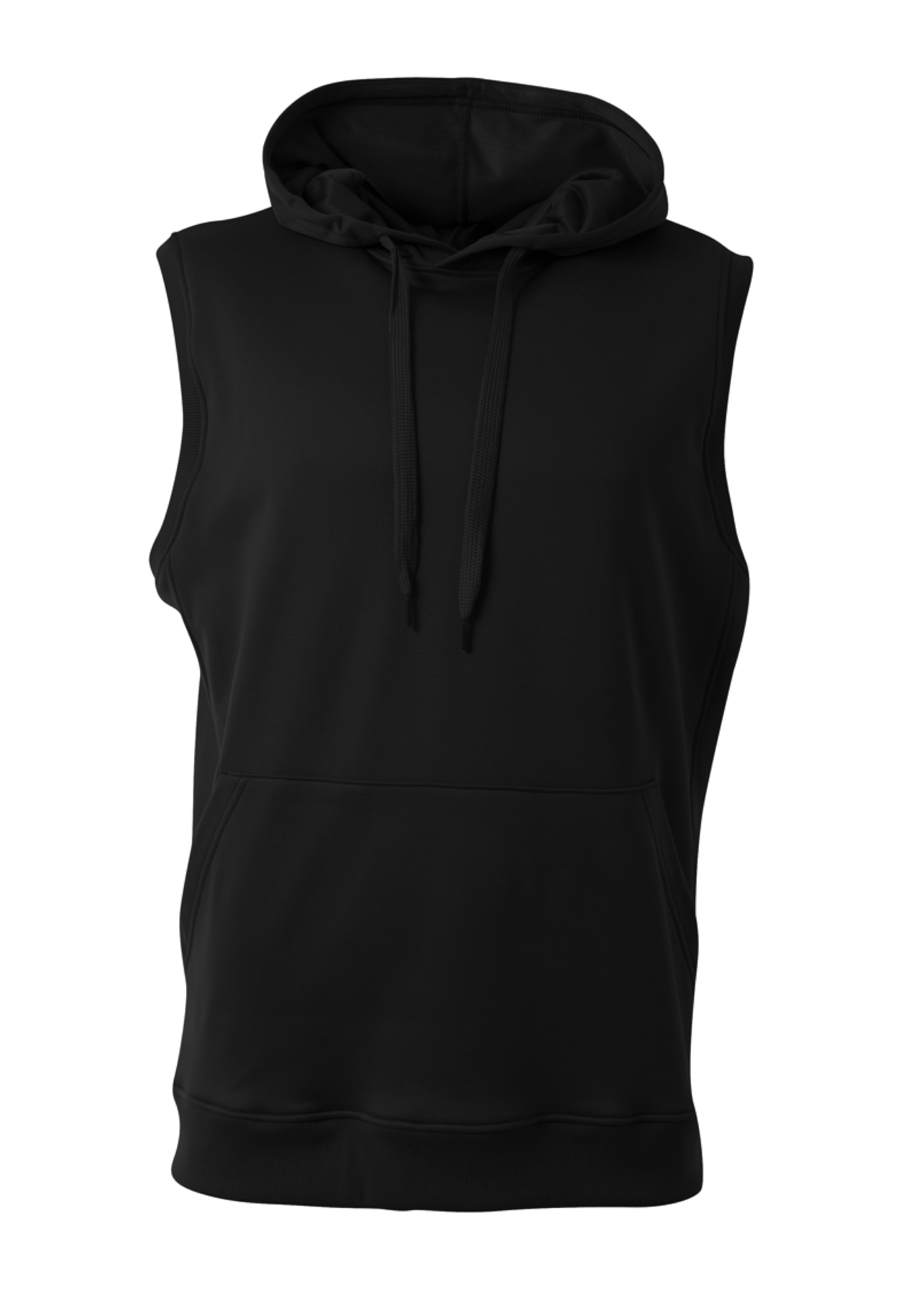 N4002 A4 Mens Agility Sleeveless Tech Fleece Pullover Hooded Sweatshirt