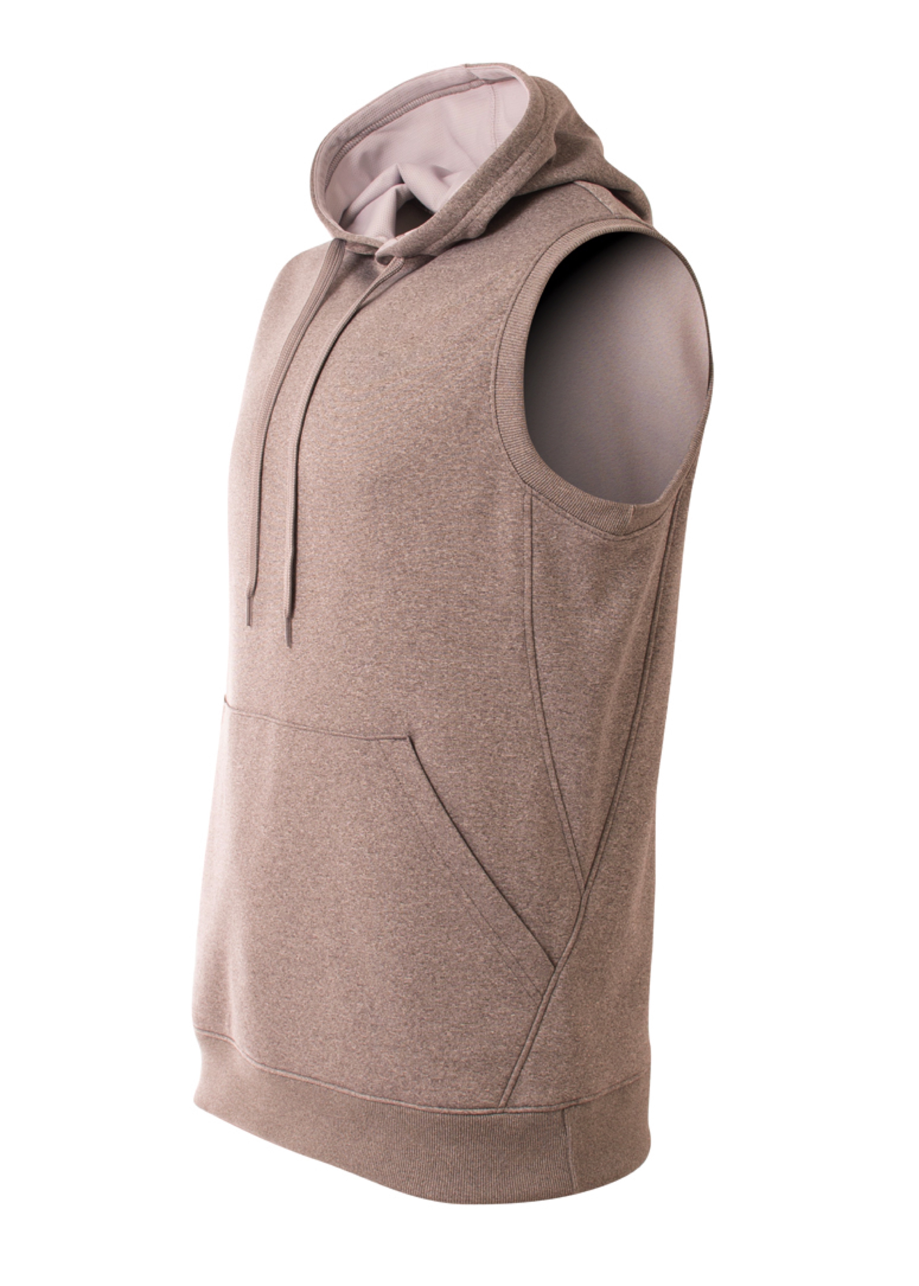 N4002 A4 Mens Agility Sleeveless Tech Fleece Pullover Hooded Sweatshirt - Siide Image