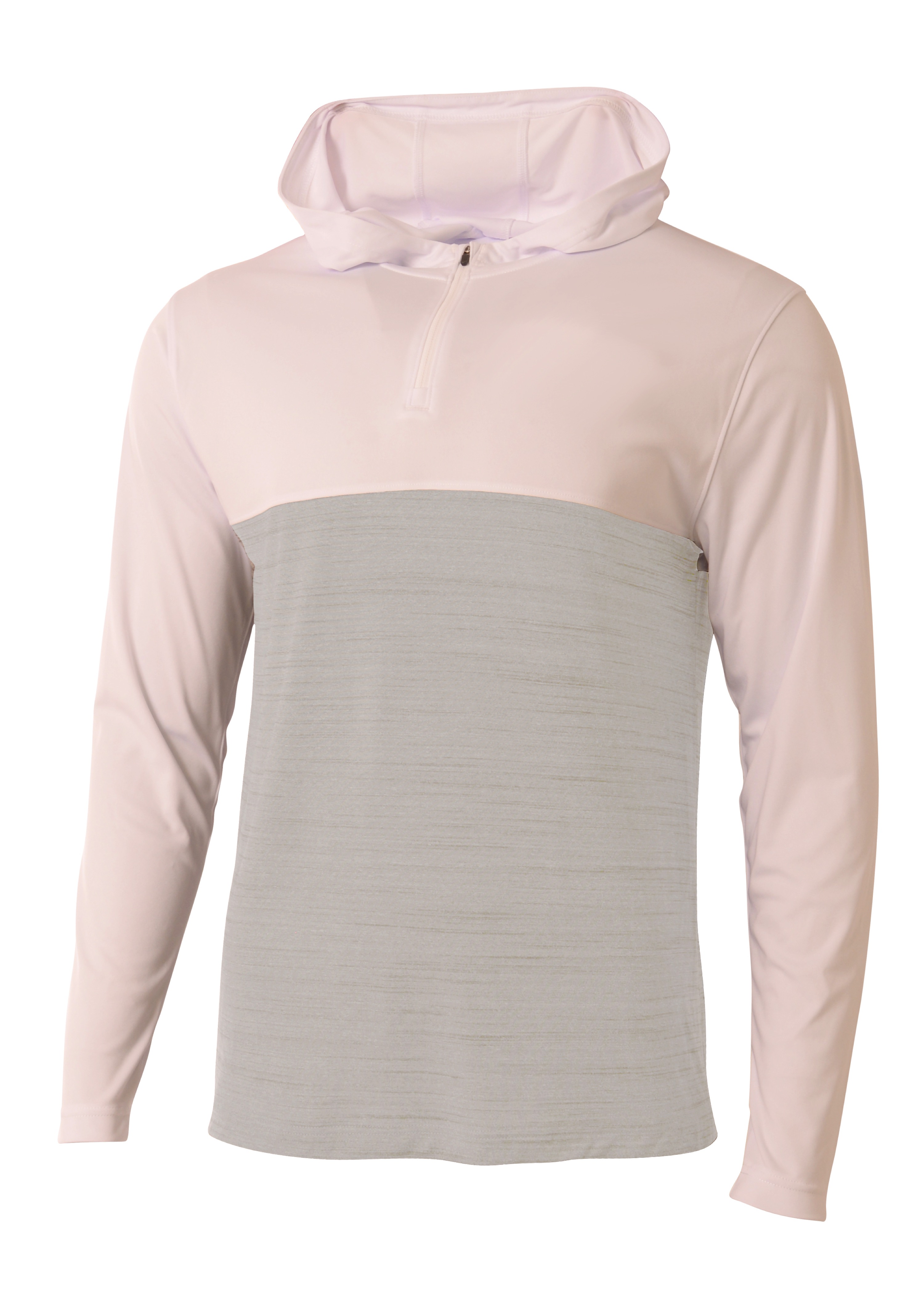 N4013 A4  Slate Quarter Zip Hoodie