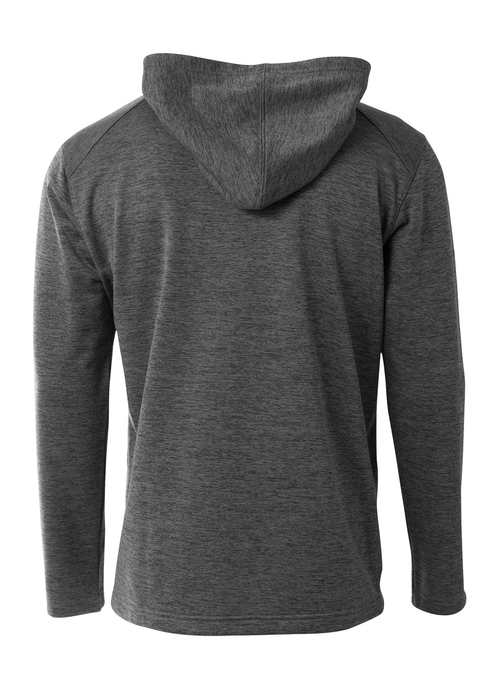 N4103 A4 Mens Tonal Space Dye-Tech Fleece Hoodie - Back Image