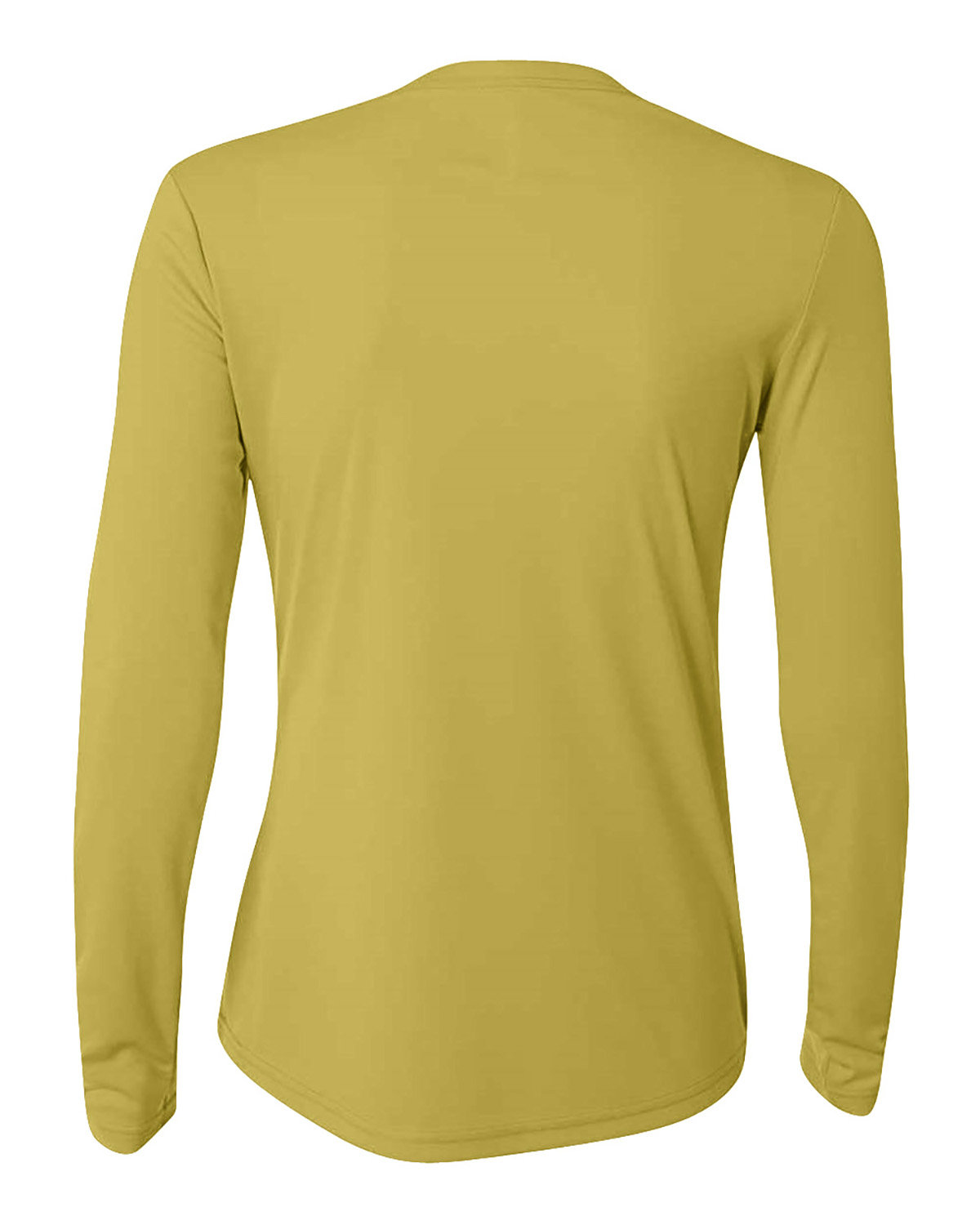 NW3002 A4 Ladies Long Sleeve Cooling Performance Crew Shirt - Back Image