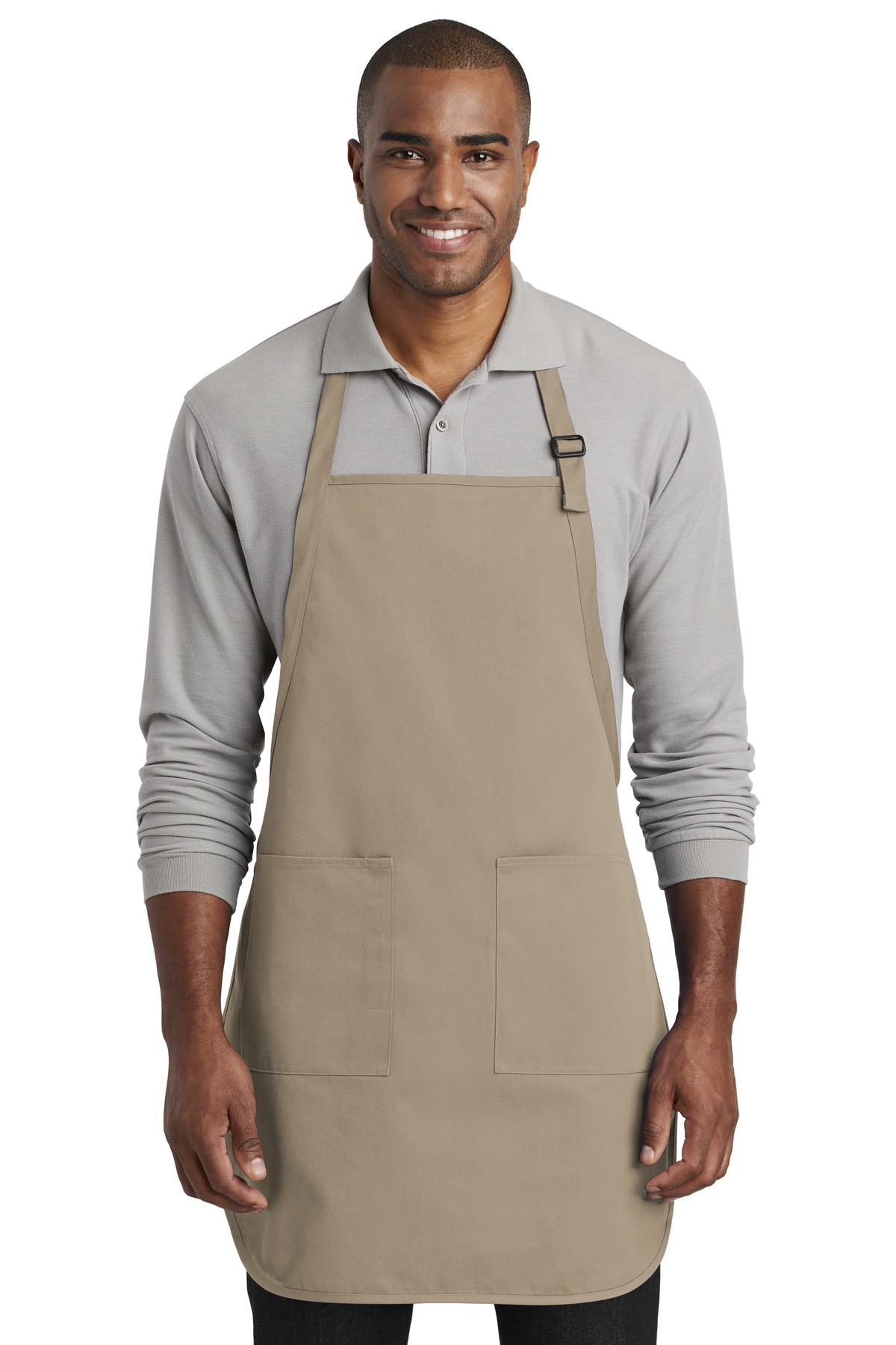 A600 Port Authority Full-Length Two-Pocket Bib Apron.