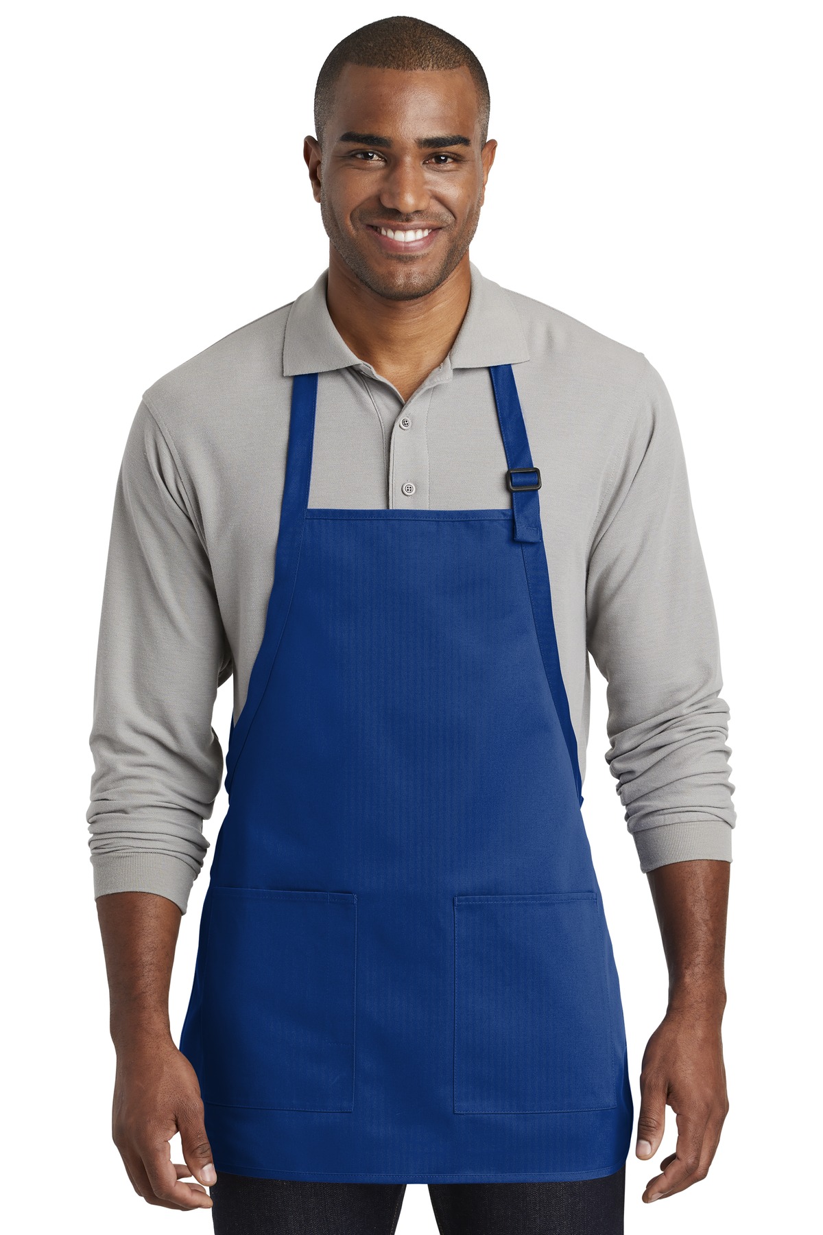 A601 Port Authority Medium-Length Two-Pocket Bib Apron. Zoom Image