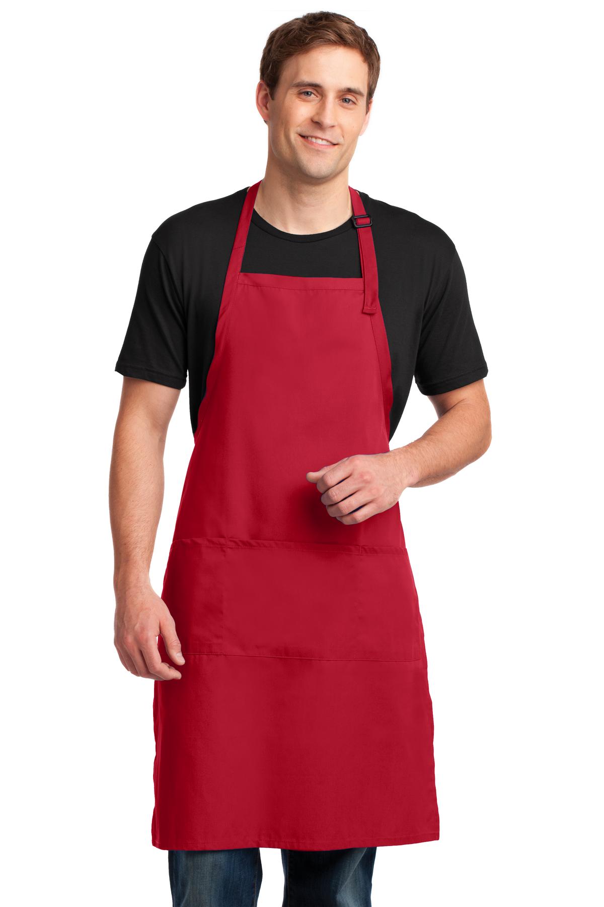 A700 Port Authority Easy Care Extra Long Bib Apron with Stain Releas A700 Port Authority Easy Care Extra Long Bib Apron with Stain Releas