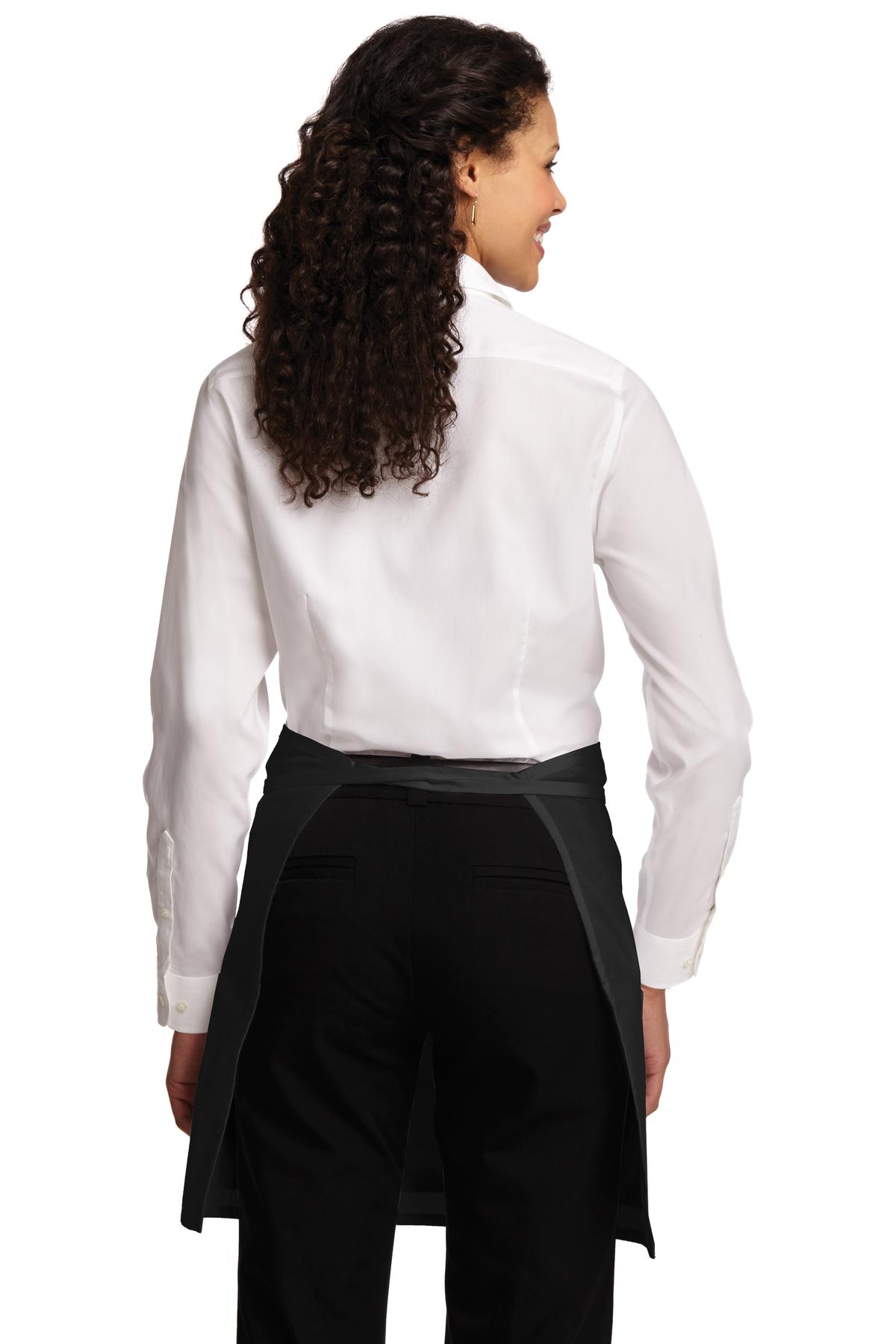 A706 Port Authority Easy Care Half Bistro Apron with Stain Release. - Back Image