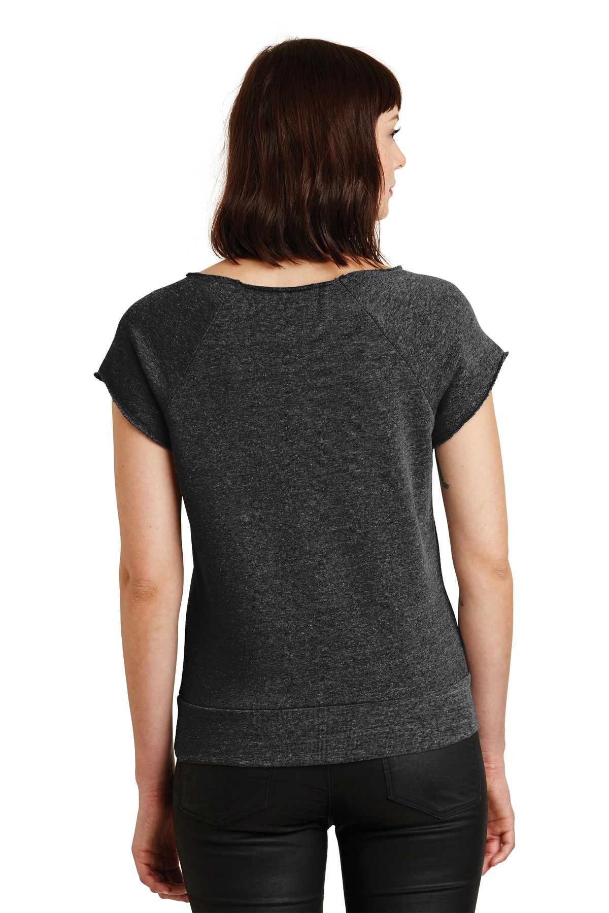 AA2823 Alternative Womens Rehearsal Short Sleeve Pullover Sweatshirt. - Back Image