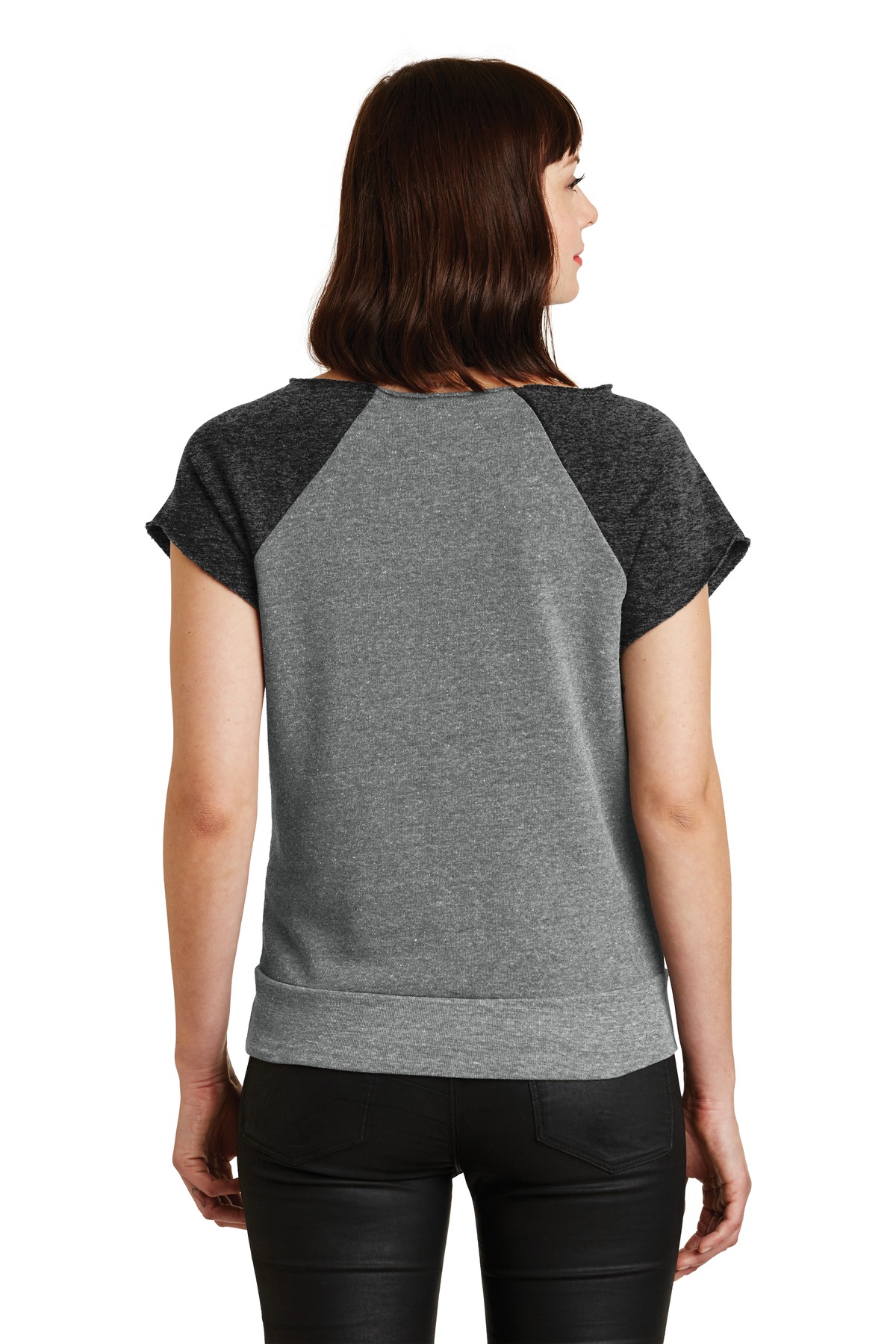 AA2823 Alternative Womens Rehearsal Short Sleeve Pullover Sweatshirt. - Back Image