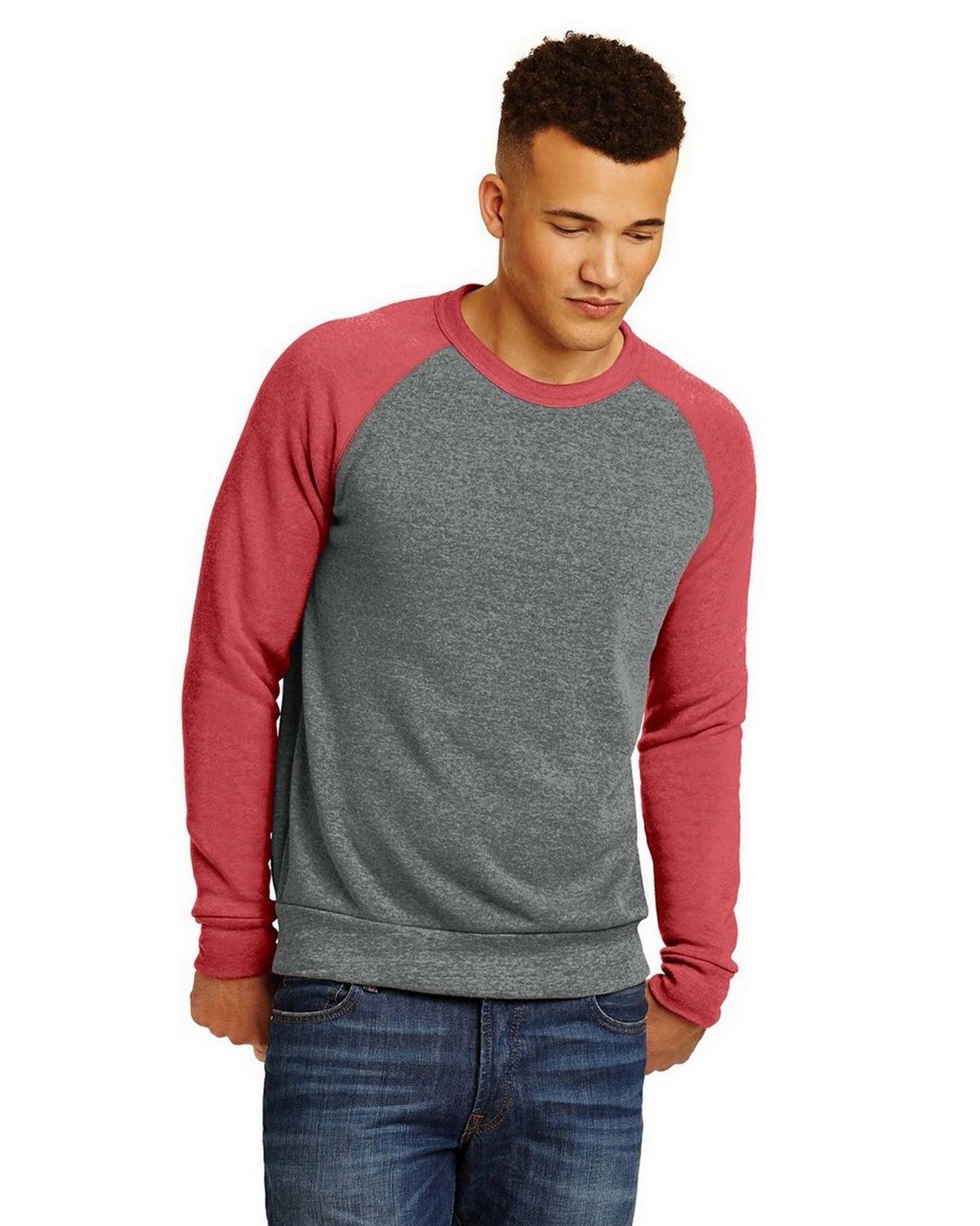AA32022 Alternative Champ Colorblock Eco -Fleece Sweatshirt.