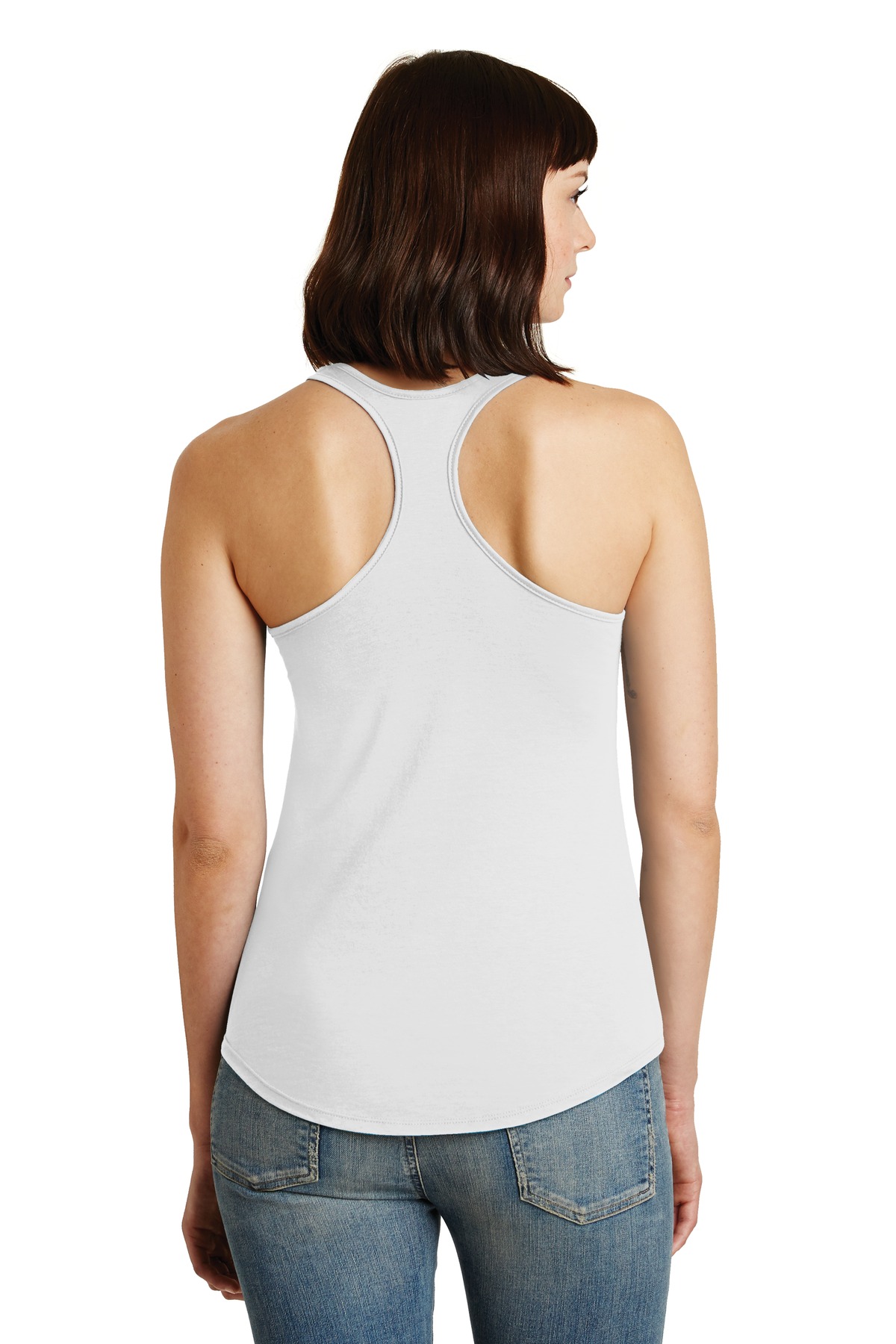 AA4031 Alternative Womens Shirttail Satin Jersey Tank. - Back Image