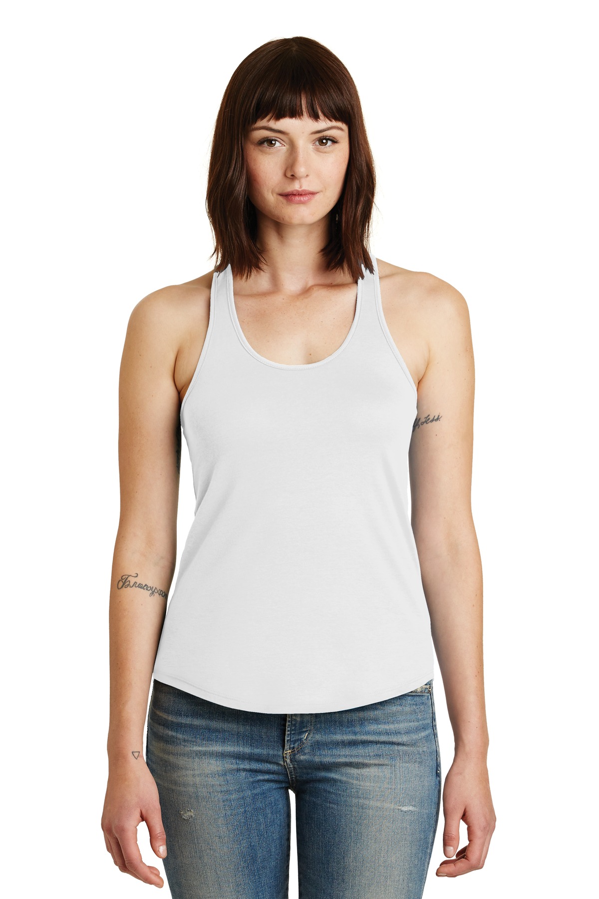 AA4031 Alternative Womens Shirttail Satin Jersey Tank.