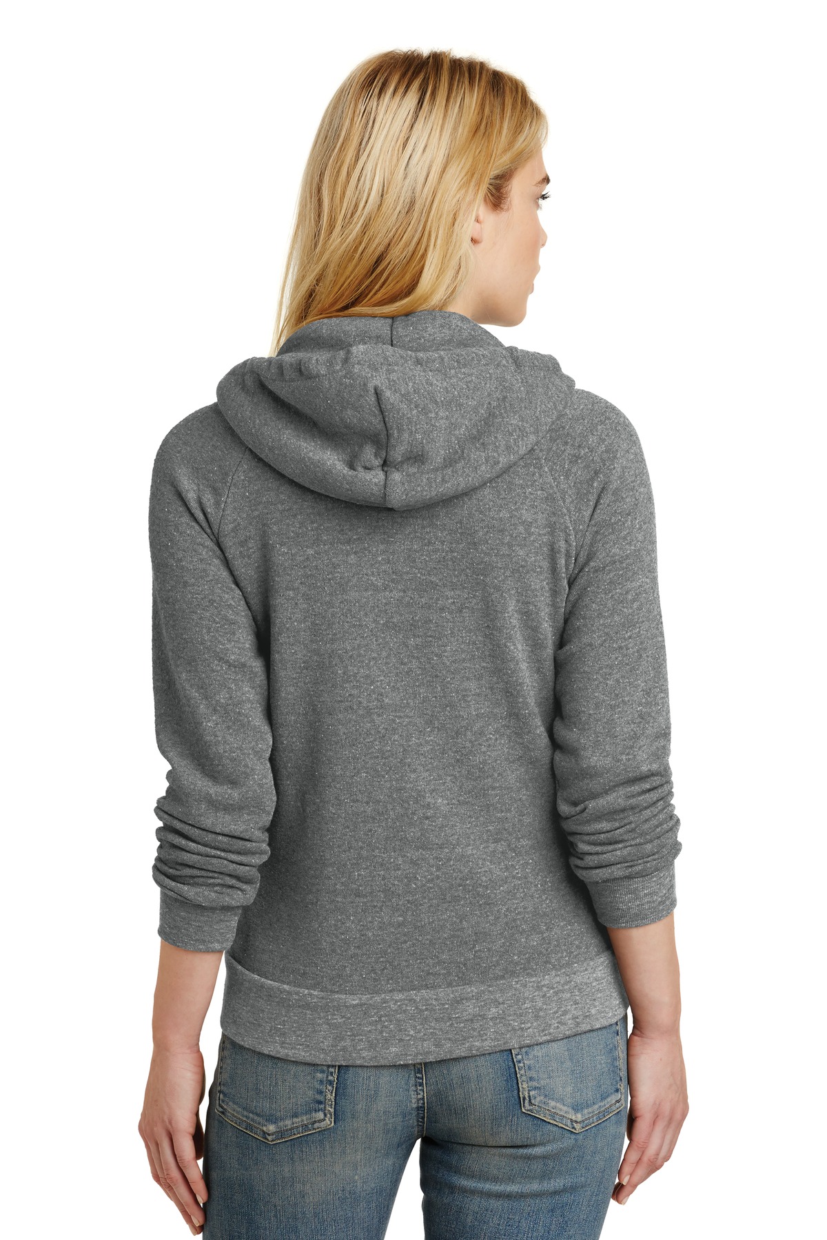 AA9573 Alternative Womens Adrian Eco -Fleece Zip Hoodie. AA9573 Alternative Womens Adrian Eco -Fleece Zip Hoodie. - Back Image