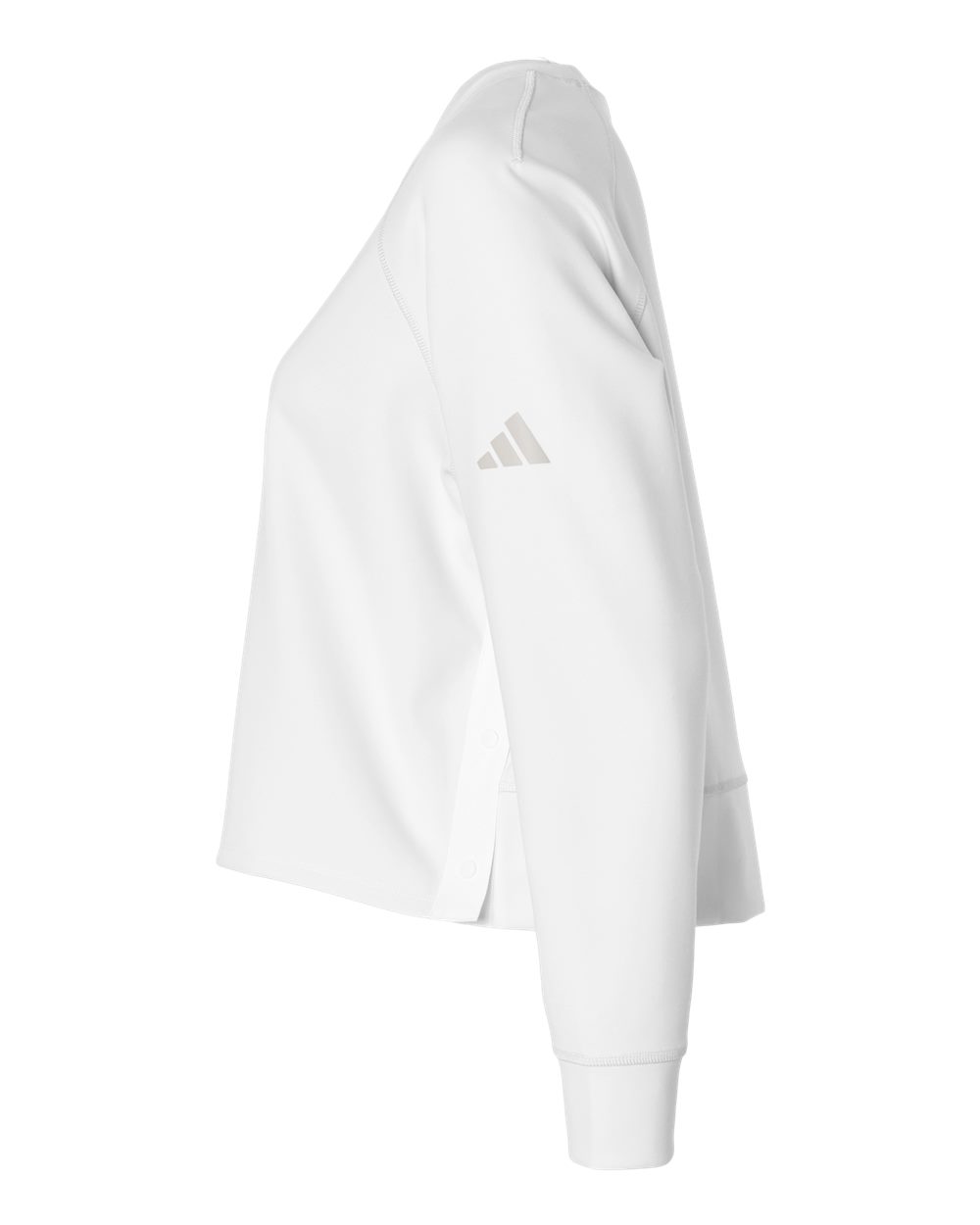 A1014 Adidas Golf Womens Beyond Side-Snap Crewneck Sweatshirt - Siide Image
