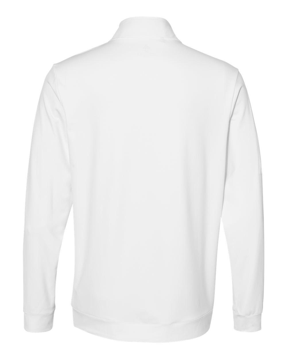 A295 adidas Golf Performance Textured Quarter-Zip Pullover - Back Image
