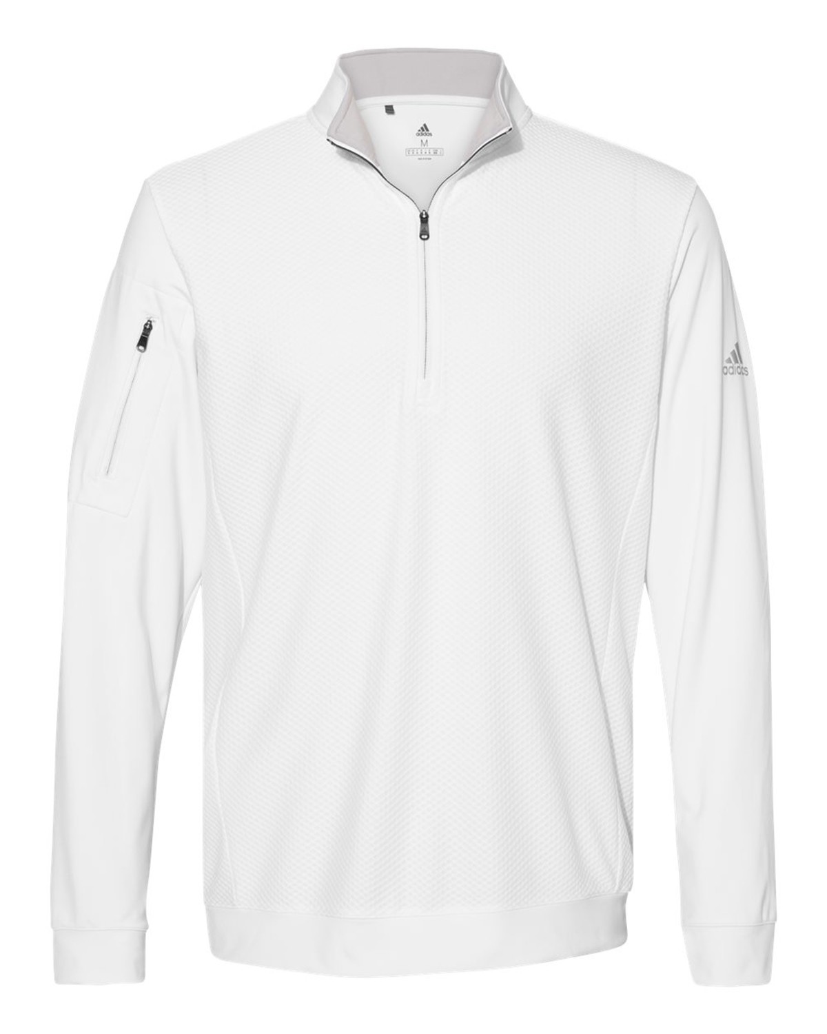 A295 adidas Golf Performance Textured Quarter-Zip Pullover A295 adidas Golf Performance Textured Quarter-Zip Pullover