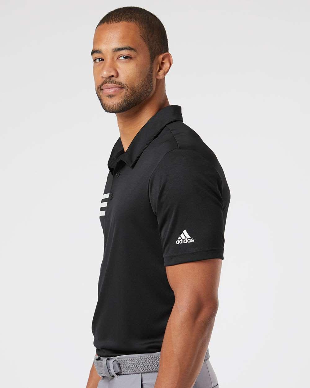 A324 adidas Golf 3-Stripes Chest Sport Shirt - Siide Image