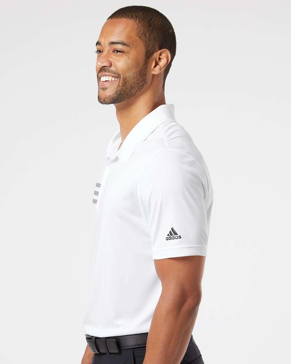 A324 adidas Golf 3-Stripes Chest Sport Shirt - Siide Image