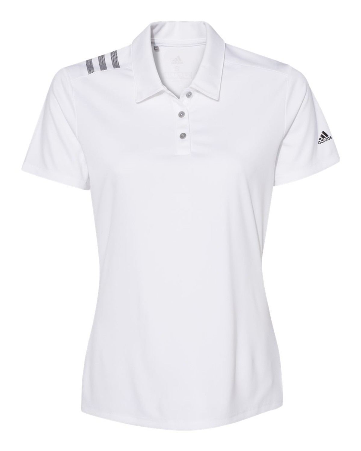 A325 adidas Golf Womens 3-Stripes Shoulder Sport Shirt
