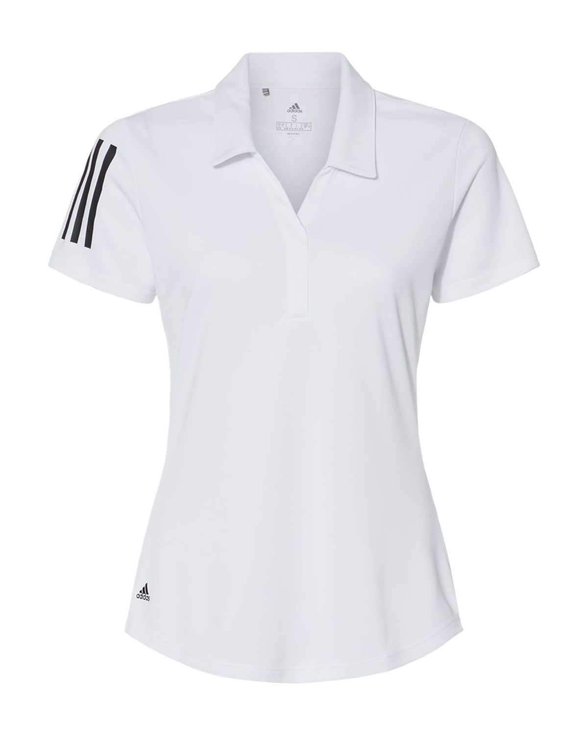 A481 Adidas Golf Womens Floating 3-Stripes Sport Shirt