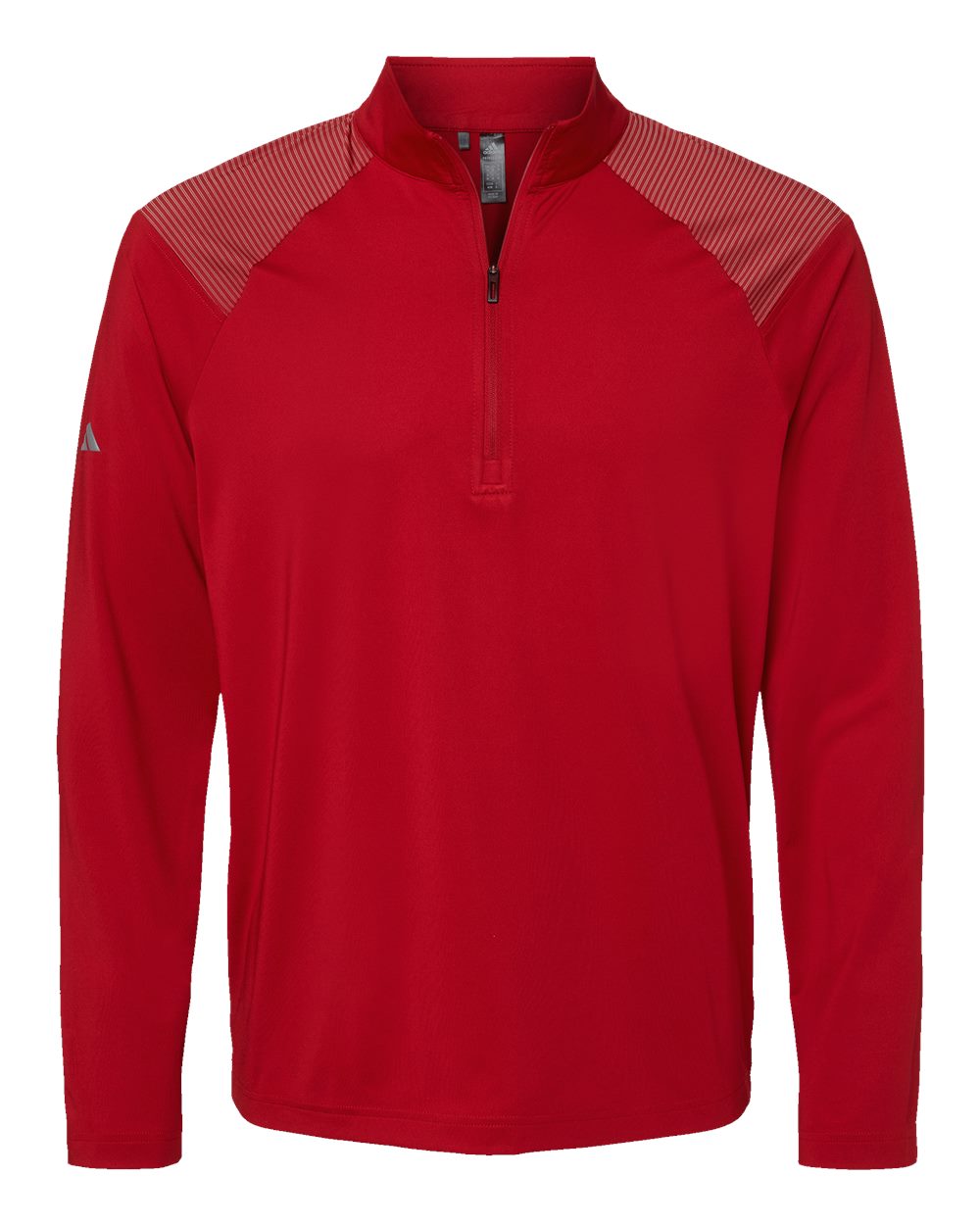 A520 adidas Golf Shoulder Stripe Quarter-Zip Pullover