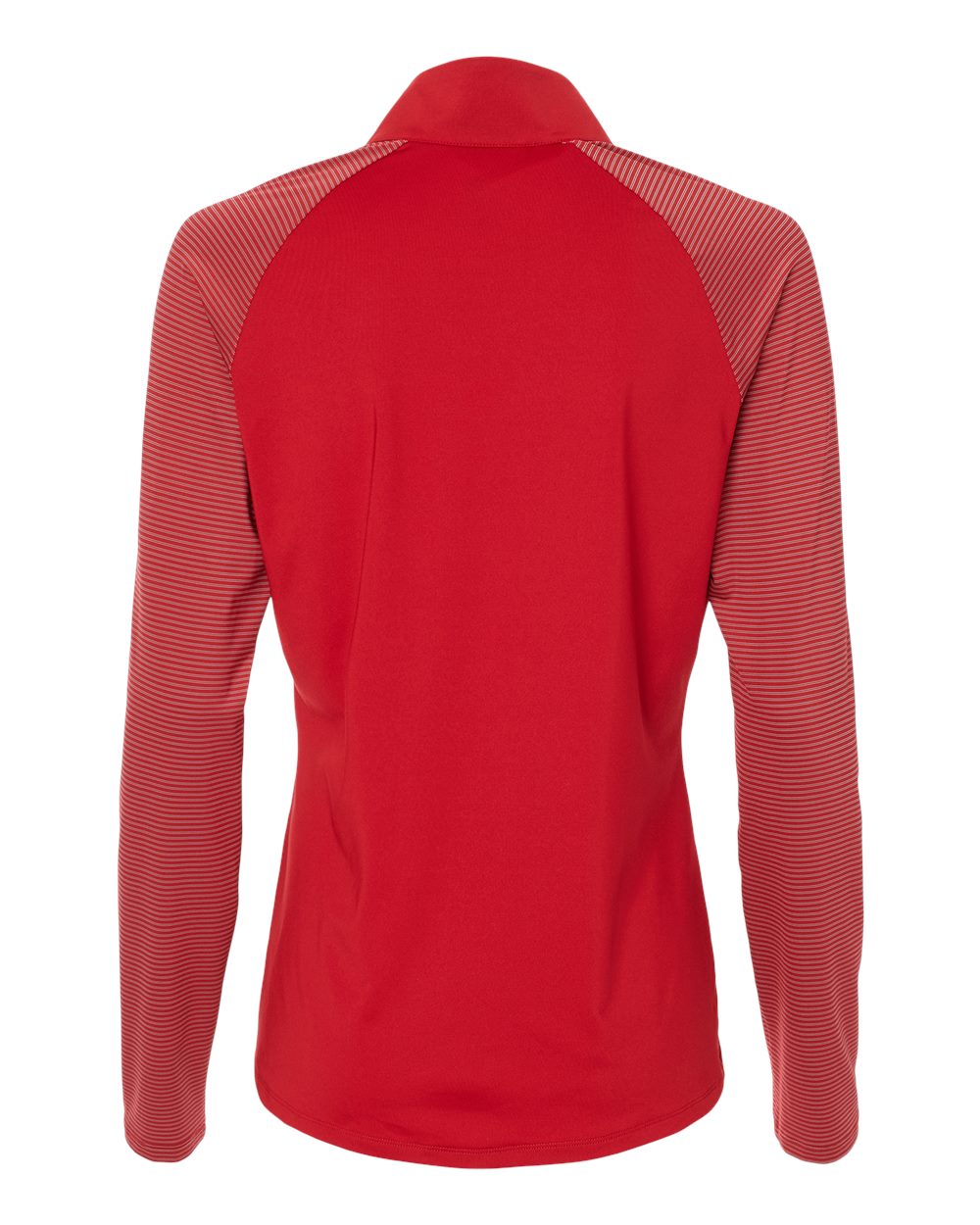 A521 adidas Golf Womens Stripe Block Quarter-Zip Pullover - Back Image