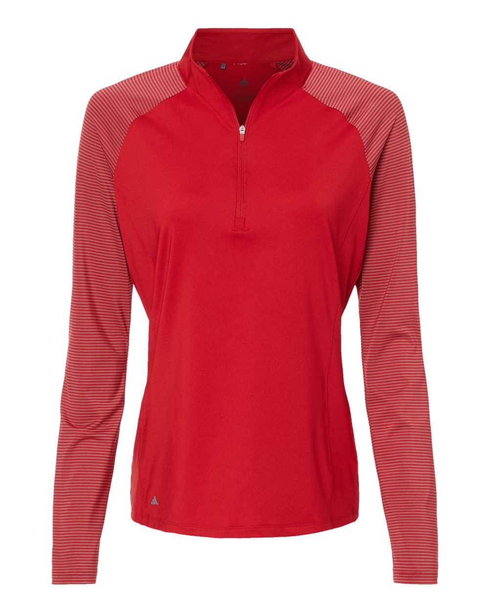 A521 adidas Golf Womens Stripe Block Quarter-Zip Pullover A521 adidas Golf Womens Stripe Block Quarter-Zip Pullover